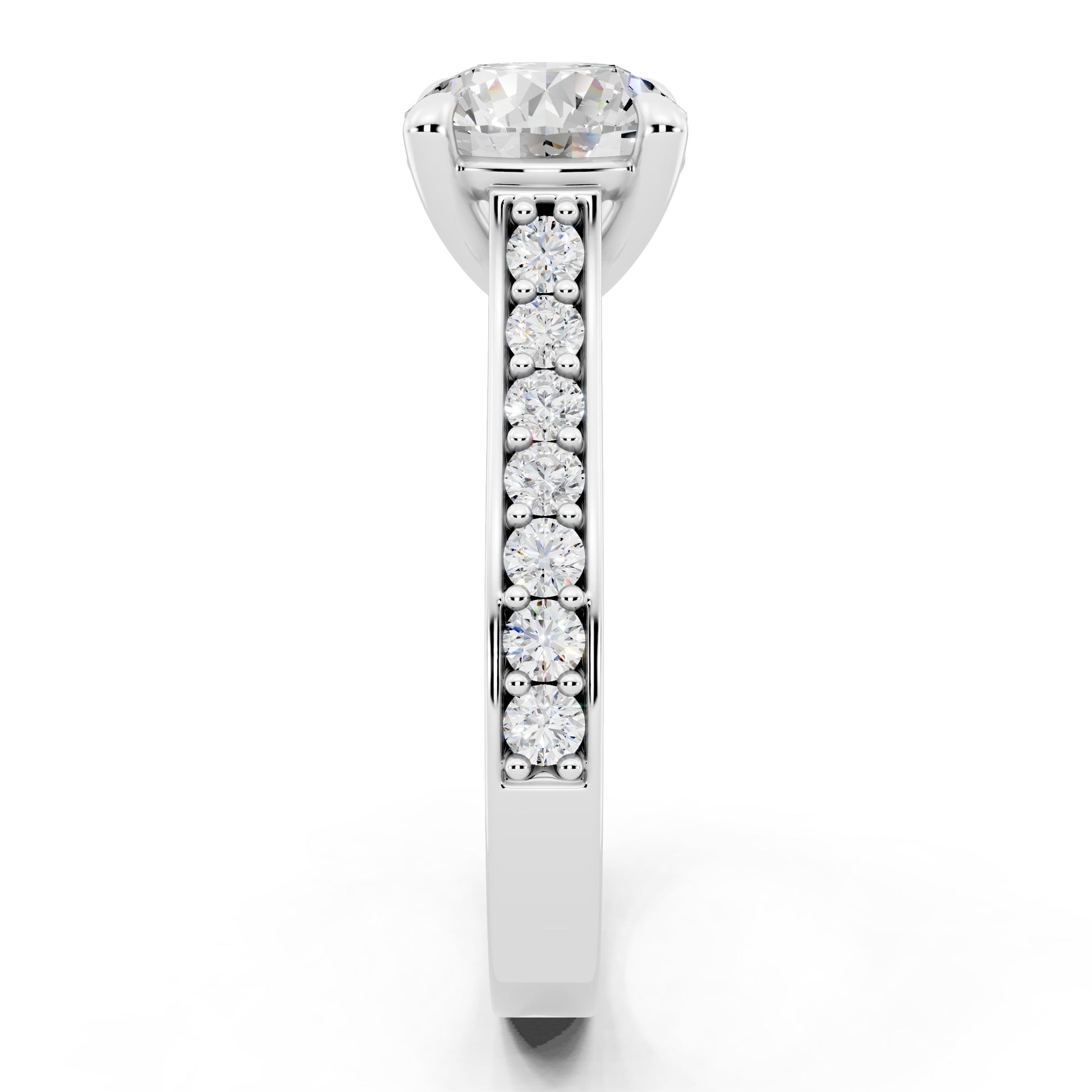 Customizable 1.5ct center Lab diamond Cathedral Setting