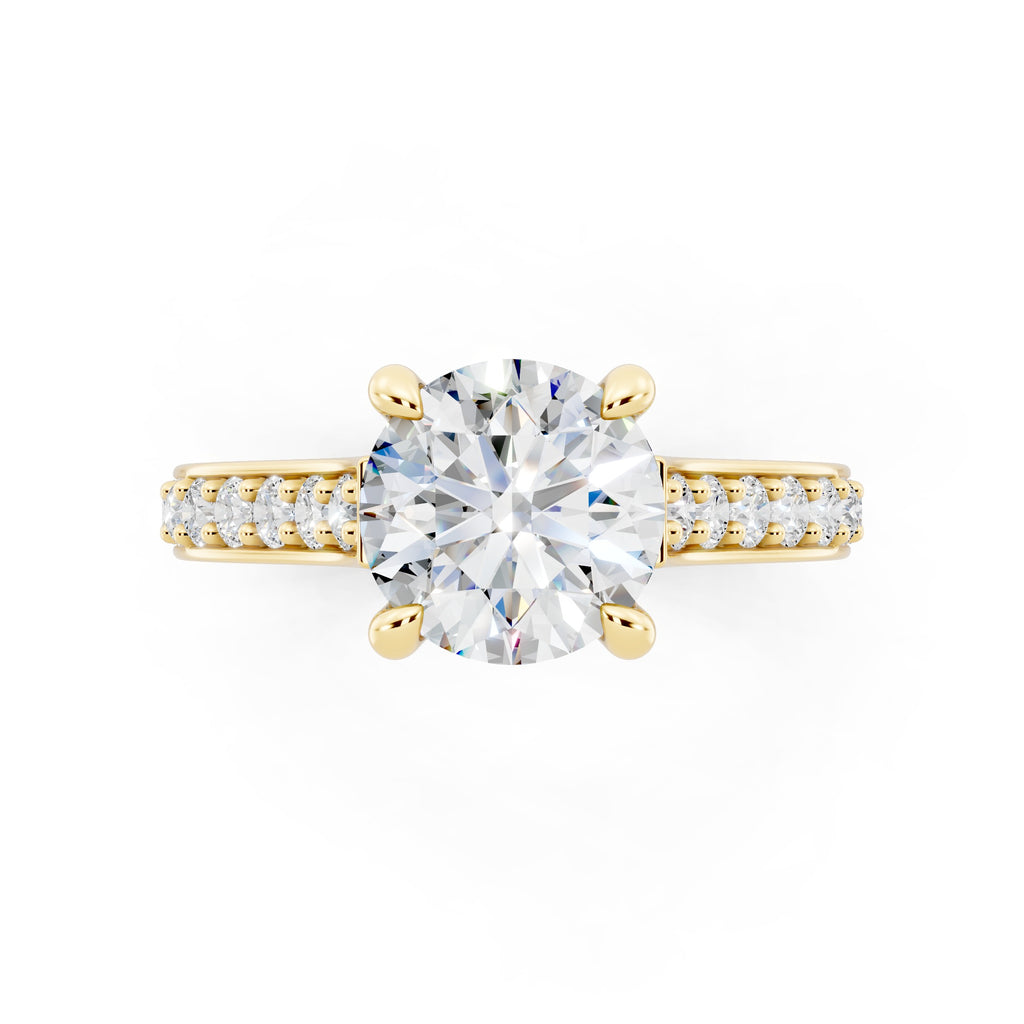Customizable 1.5ct center Lab diamond Cathedral Setting