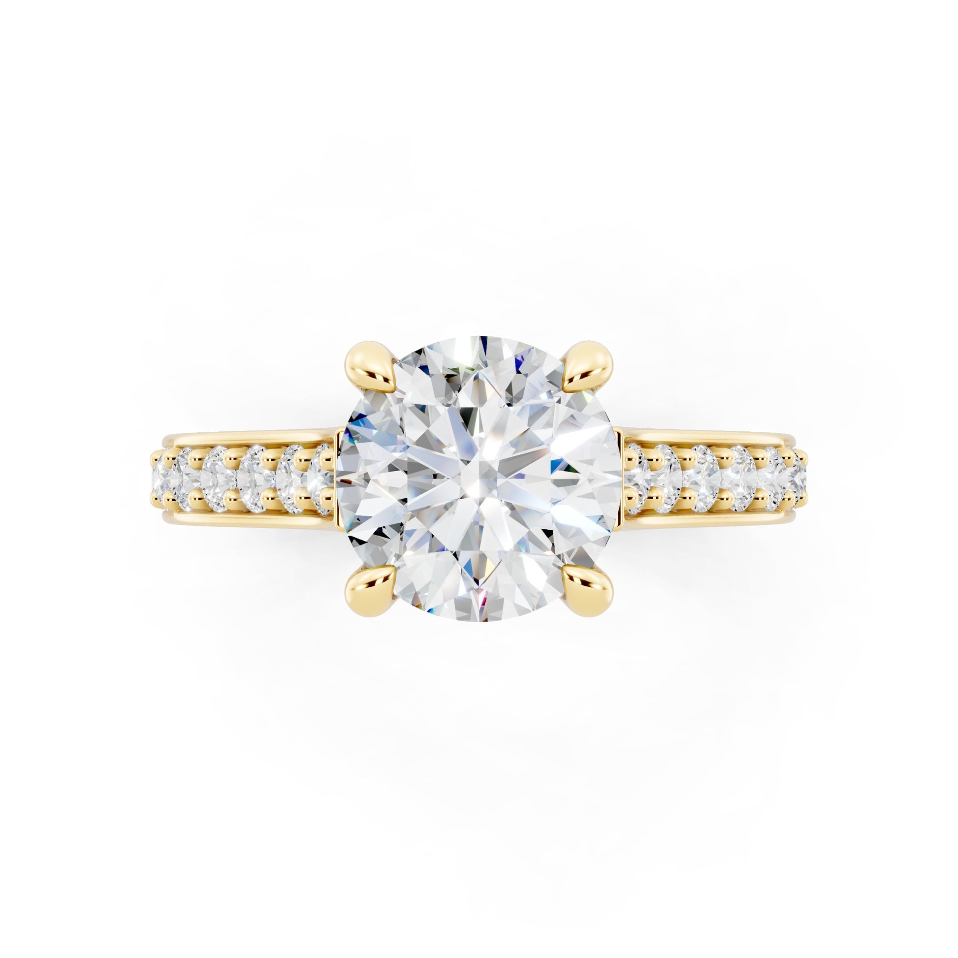 Customizable 1.5ct center Lab diamond Cathedral Setting