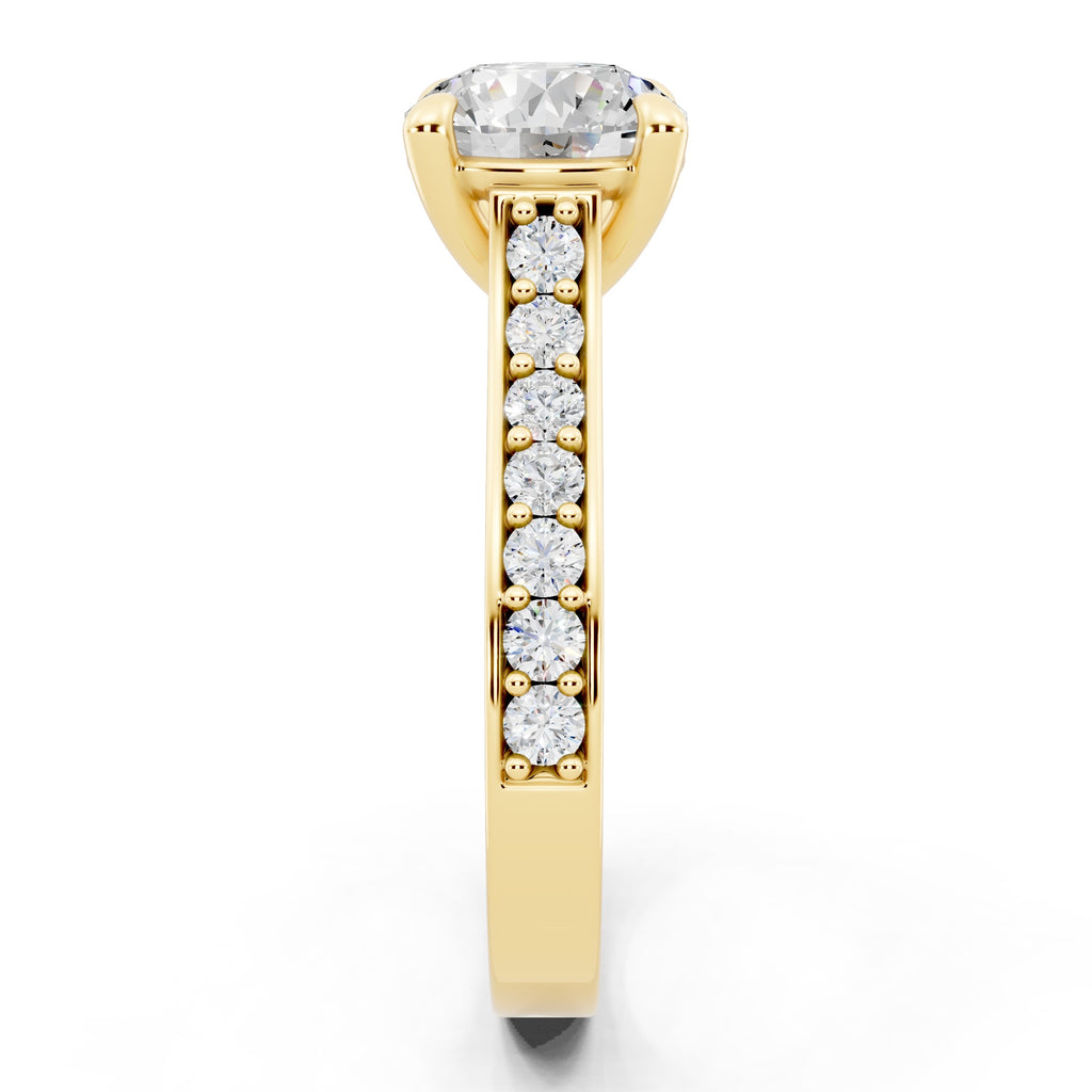 Customizable 1.5ct center Lab diamond Cathedral Setting