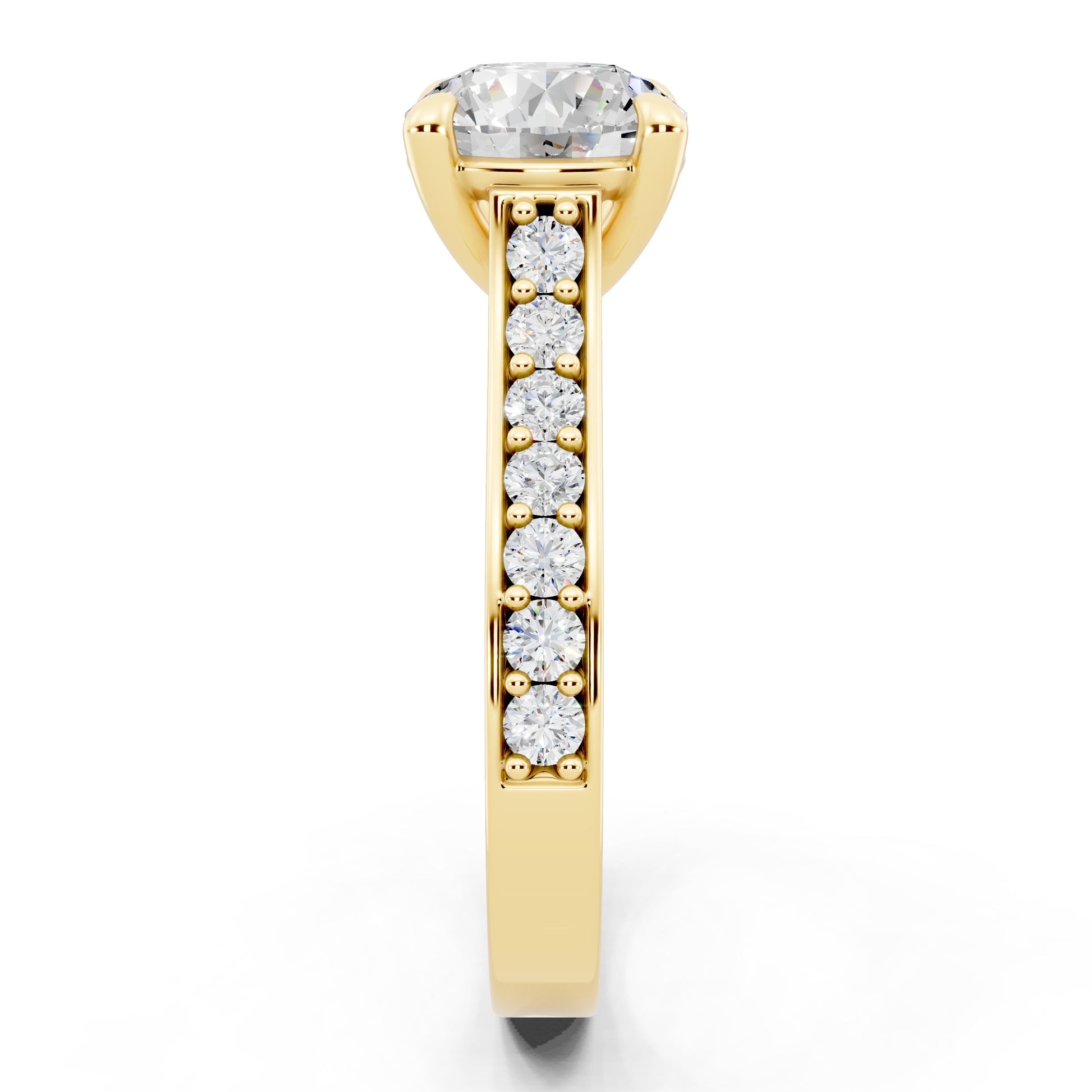 Customizable 1.5ct center Lab diamond Cathedral Setting