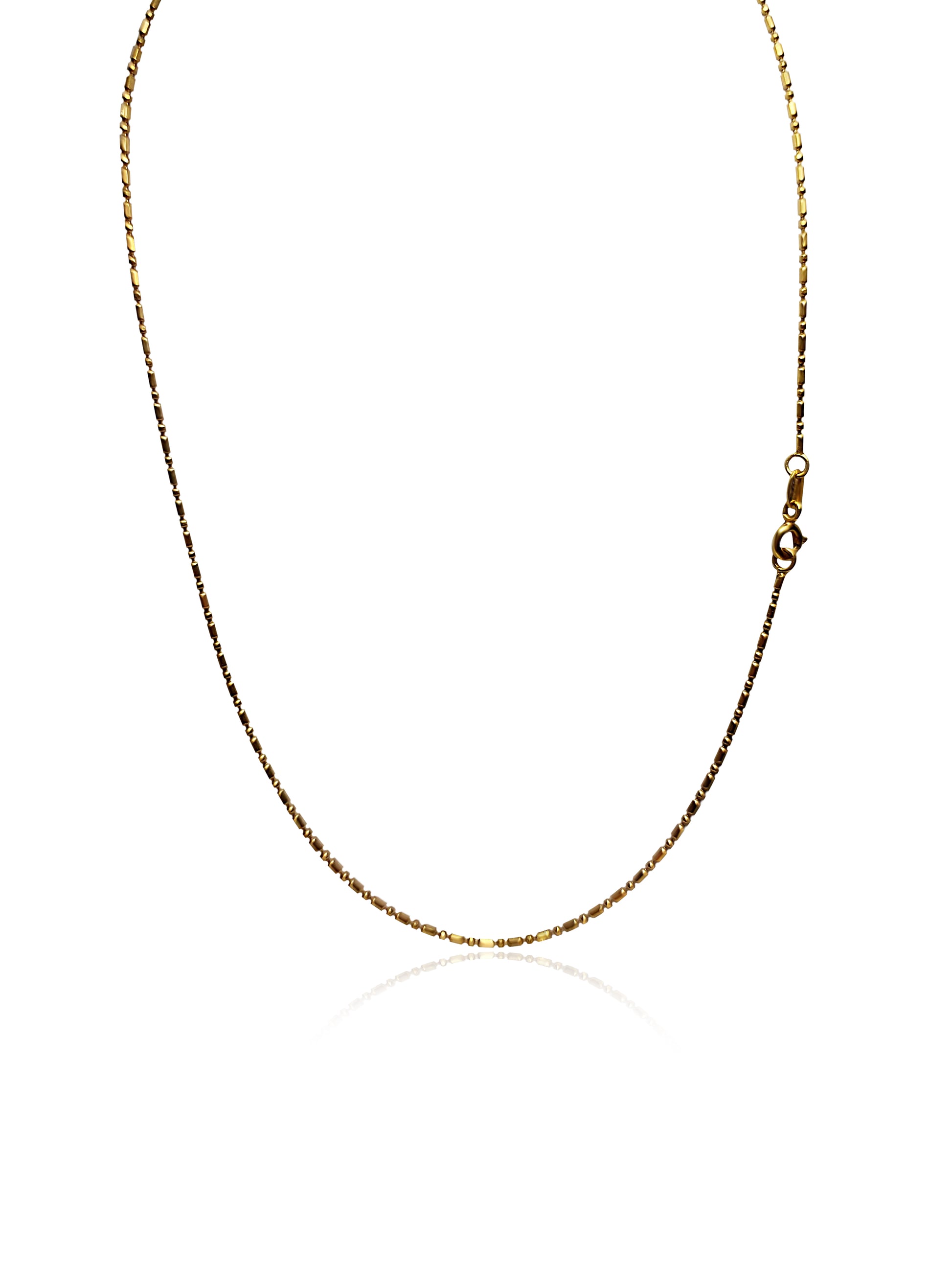 Gold Bamboo Chain Necklace for Women