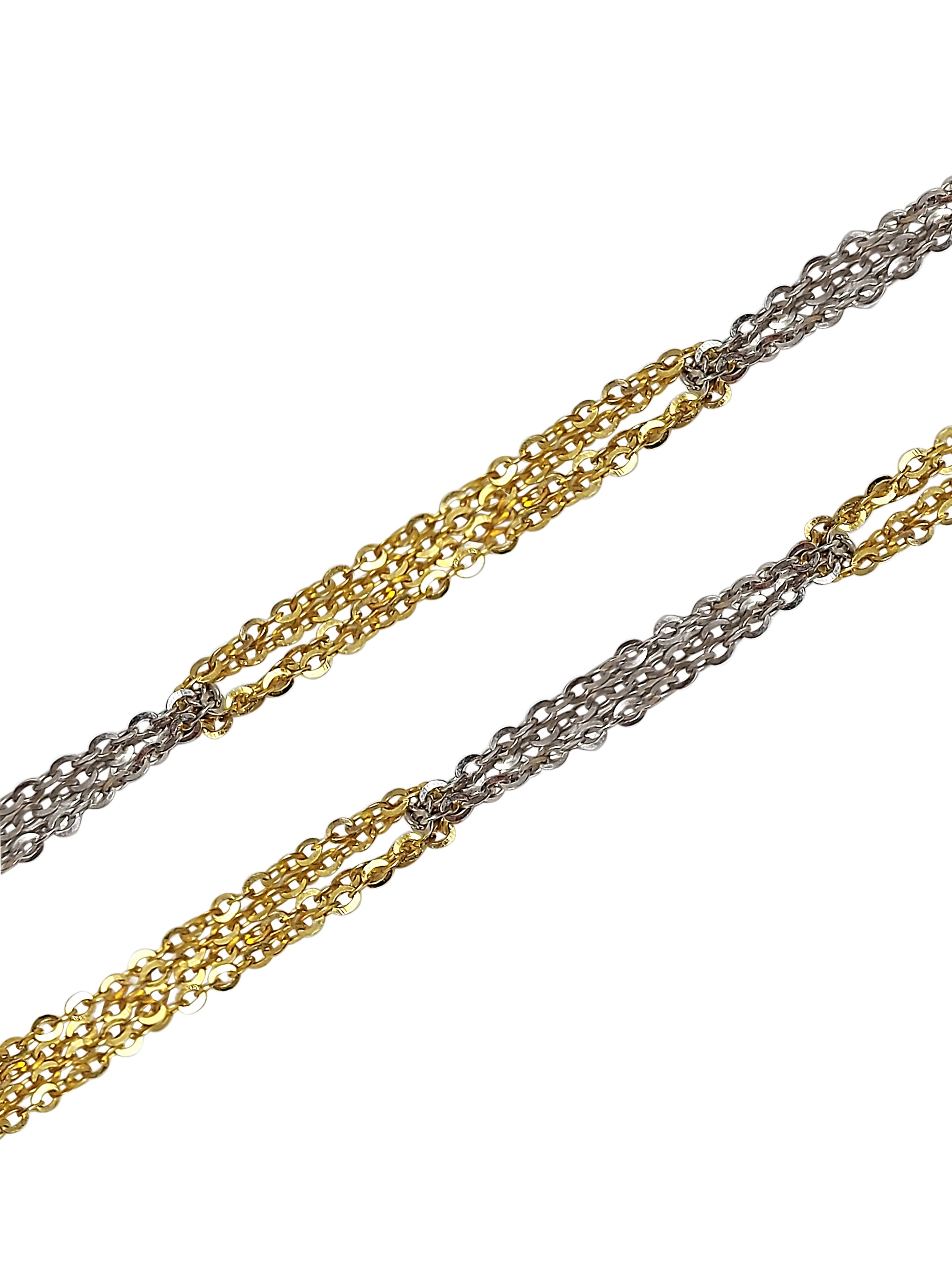 10k Rolo Gold Chain 2 tone, 16 inch