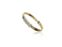 Front-facing titled 6.3mm-wide 10k gold bangle bracelet