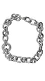 10k White Gold Flat link Bracelet, 8.7mm width, 10 gram