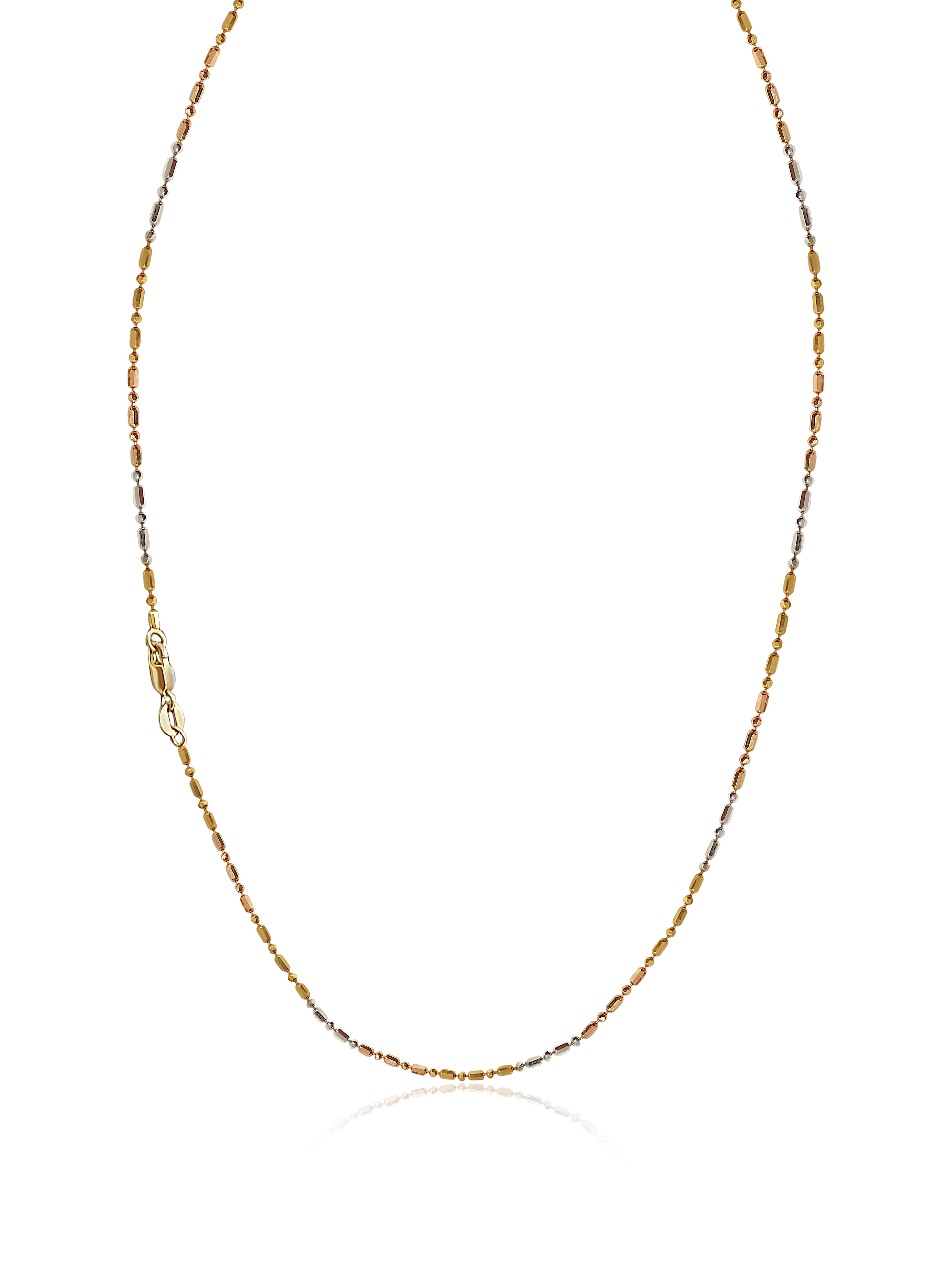 10k Gold Bamboo Chain 3 tone