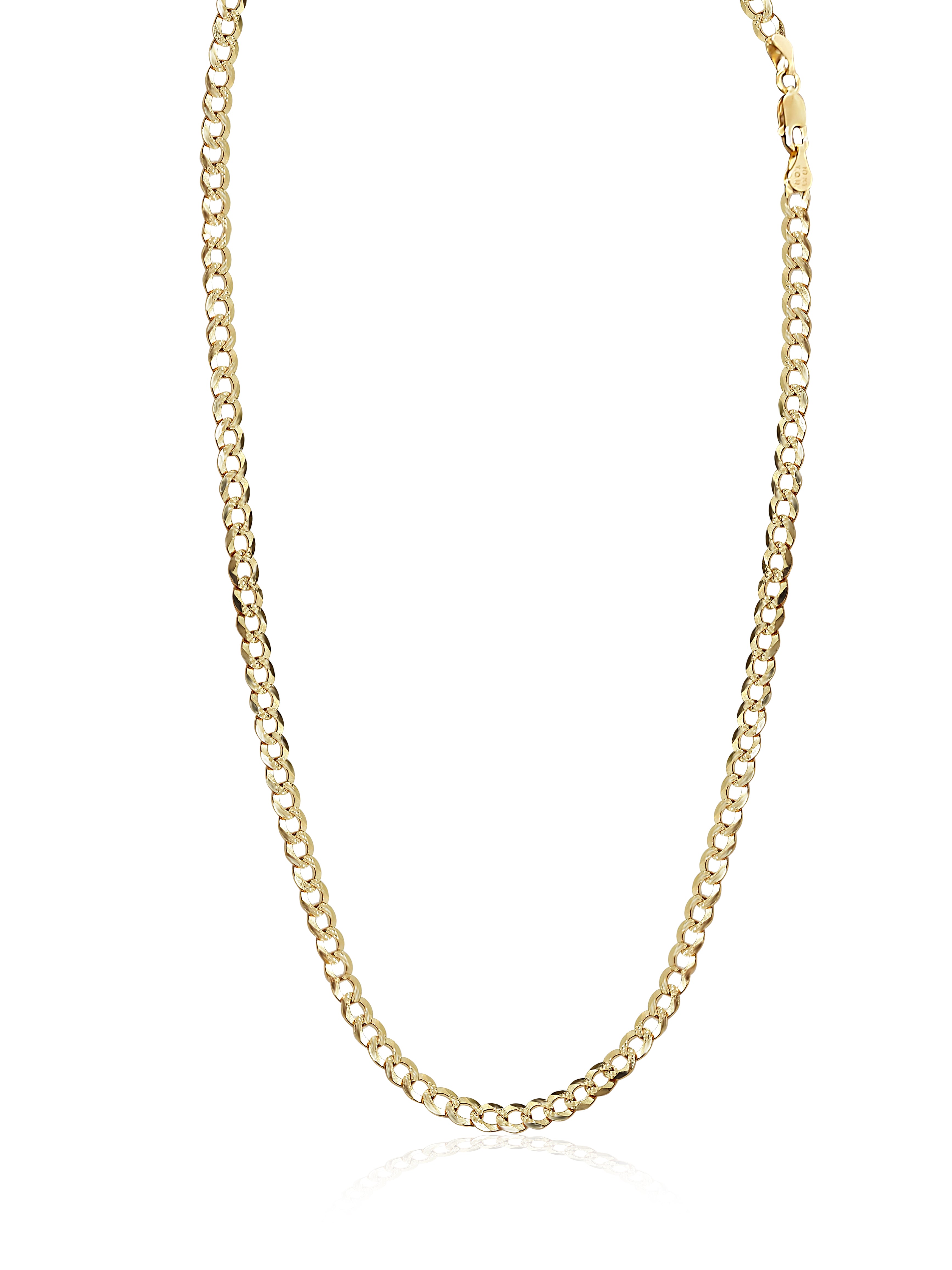 Full golden necklace with large links and clasp