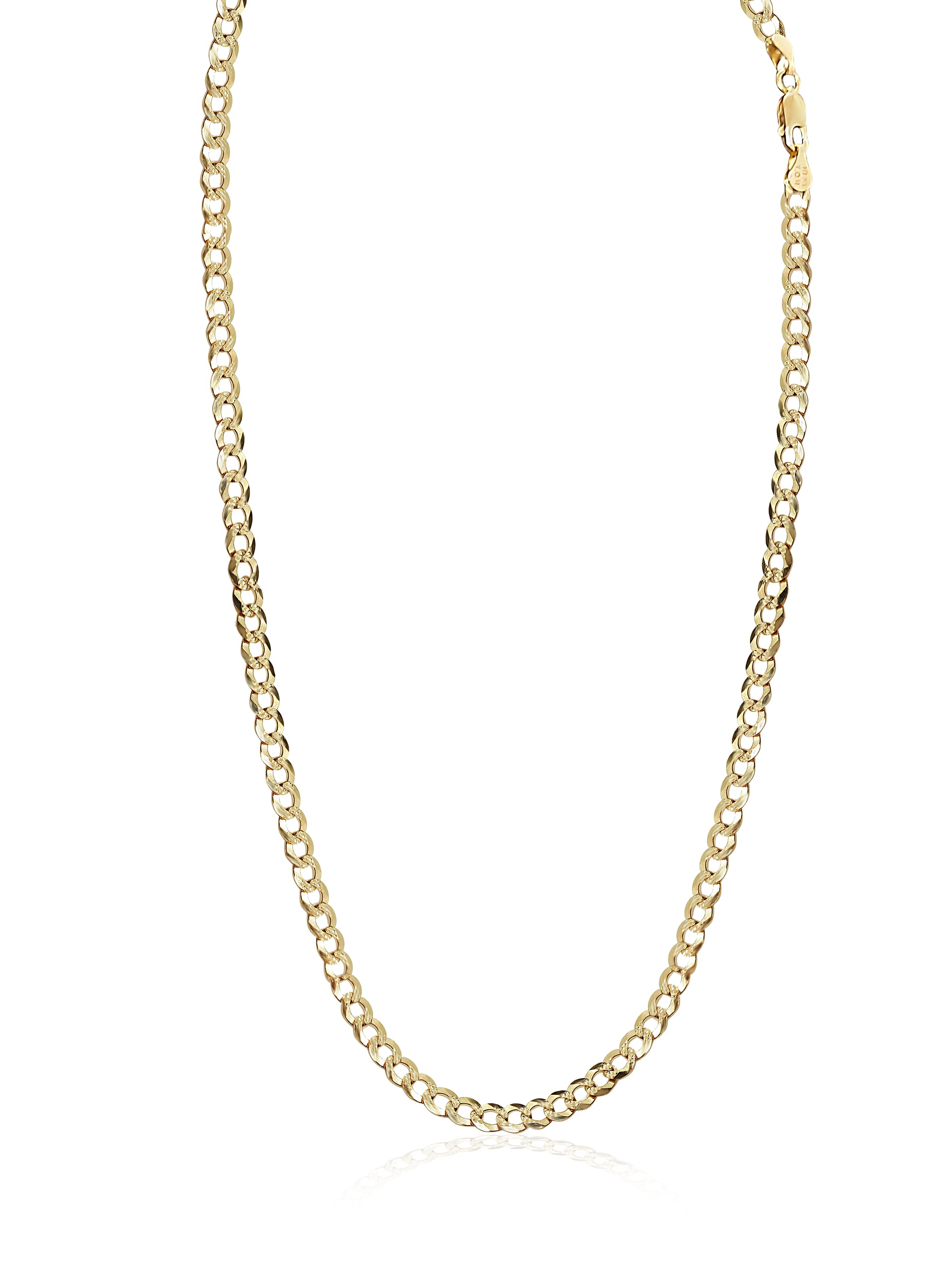 Full golden necklace with large links and clasp