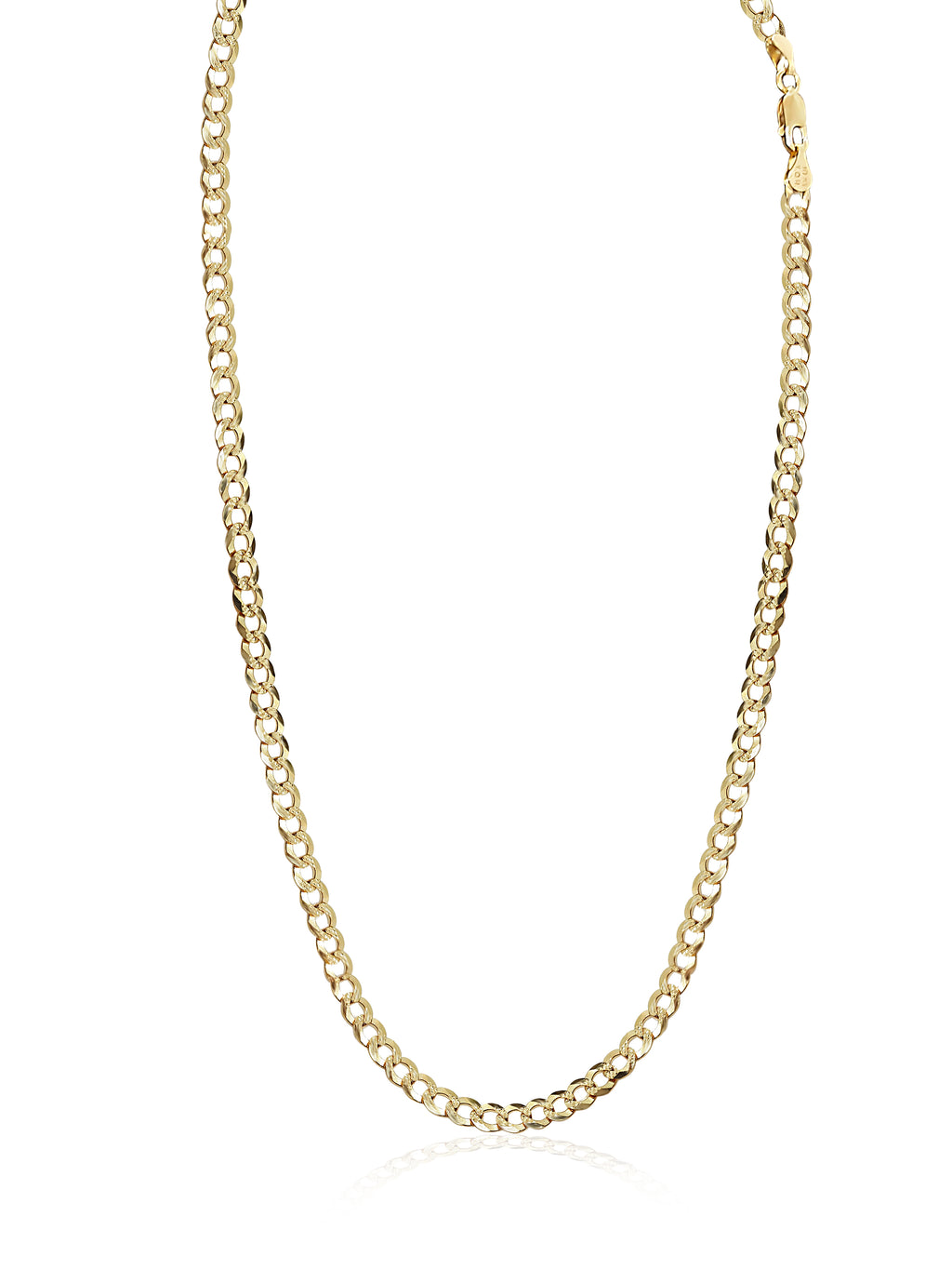Full golden necklace with large links and clasp