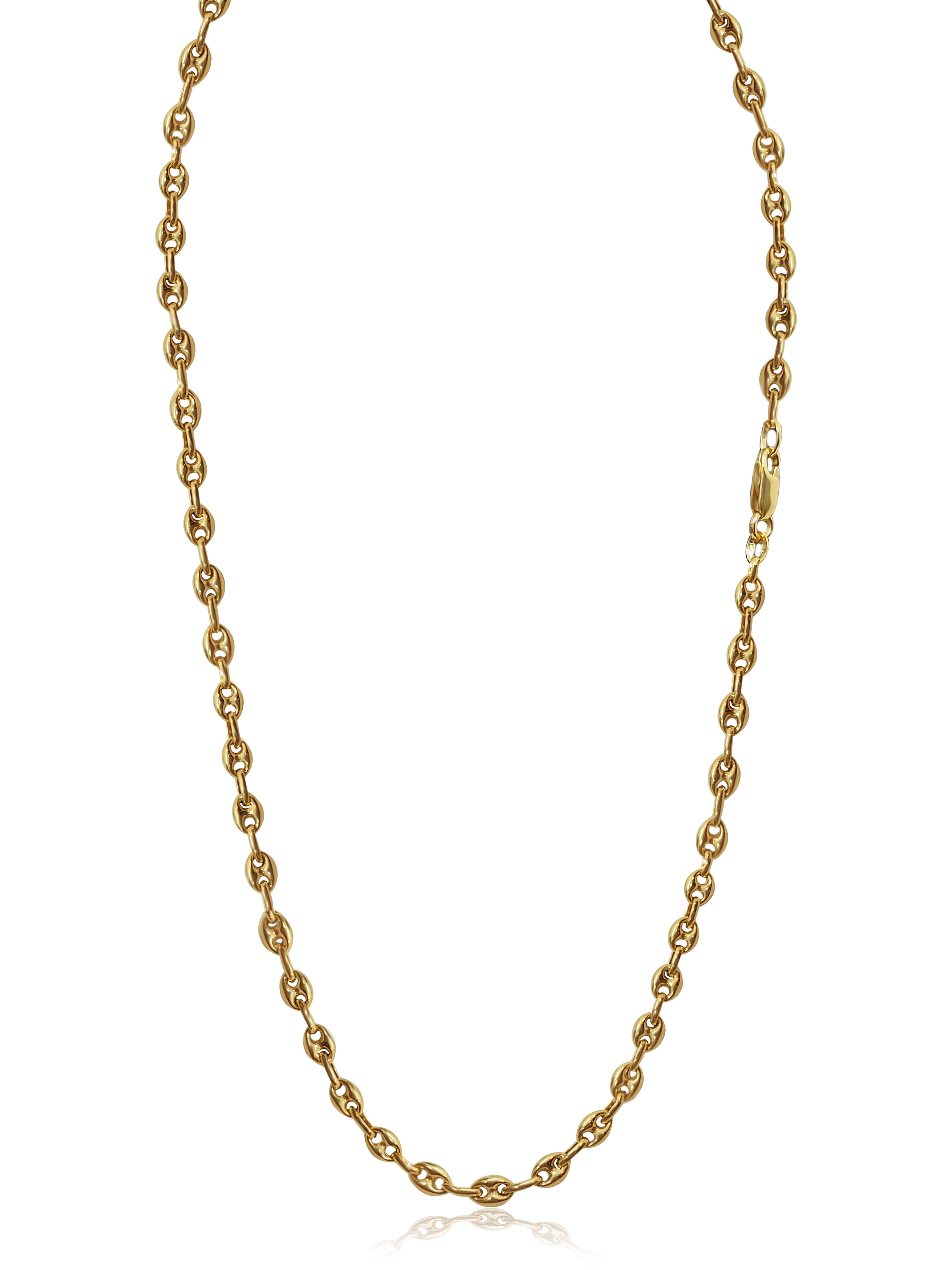 A 20-inch, 10k gold chain necklace from Panther Jewelry.