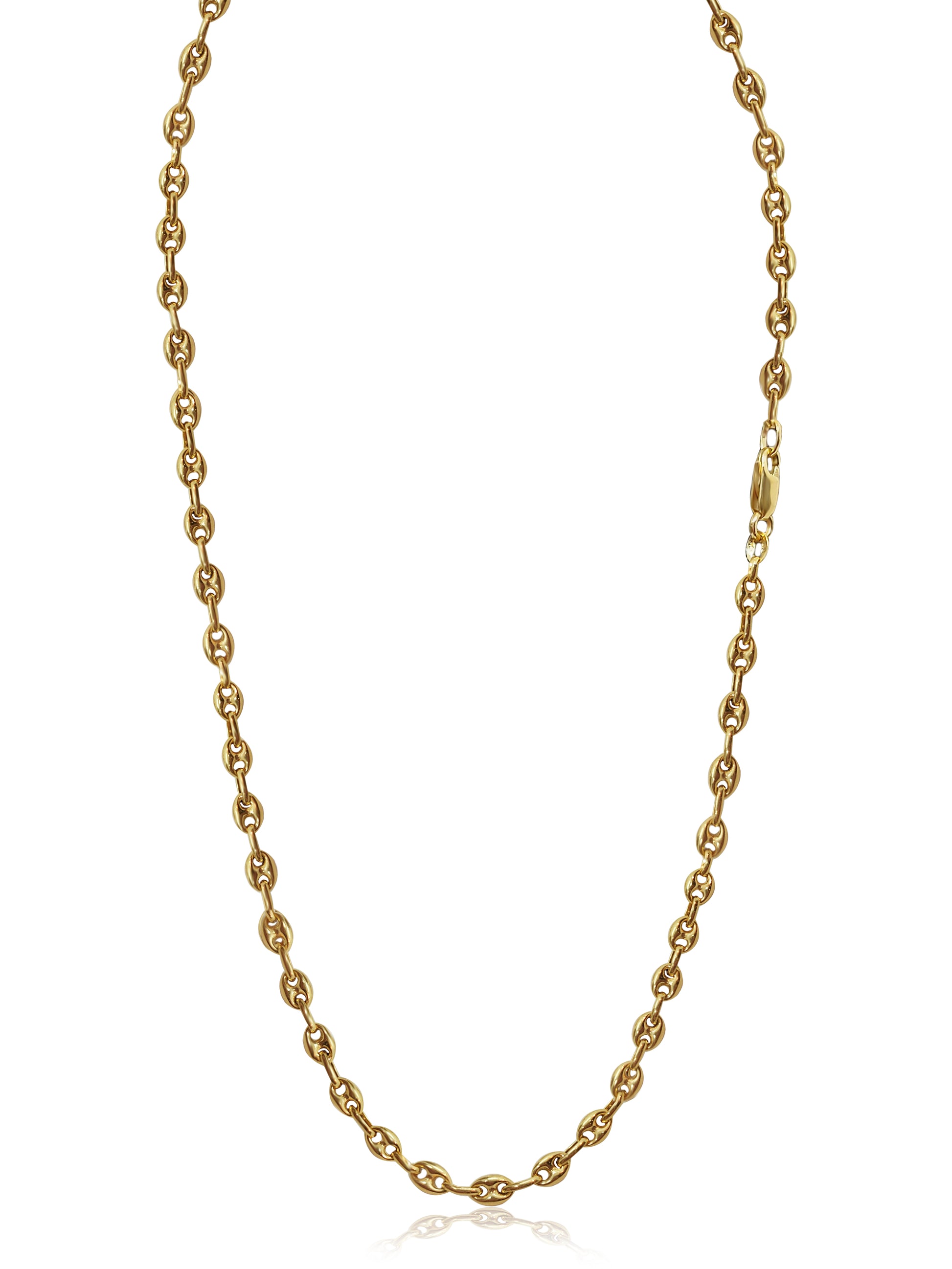 A 20-inch, 10k gold chain necklace from Panther Jewelry.