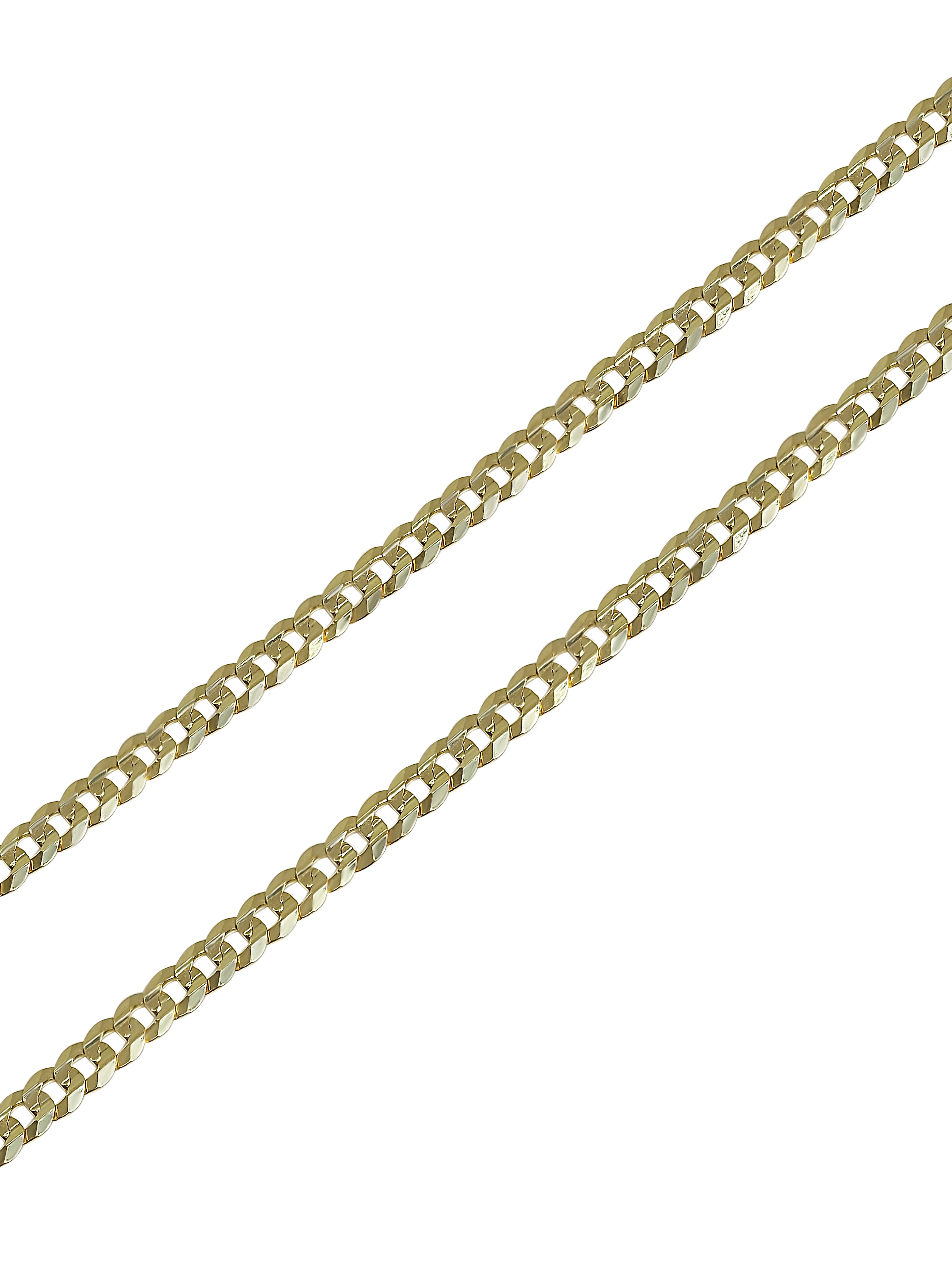 Gold curb link Chain Necklace for men and women