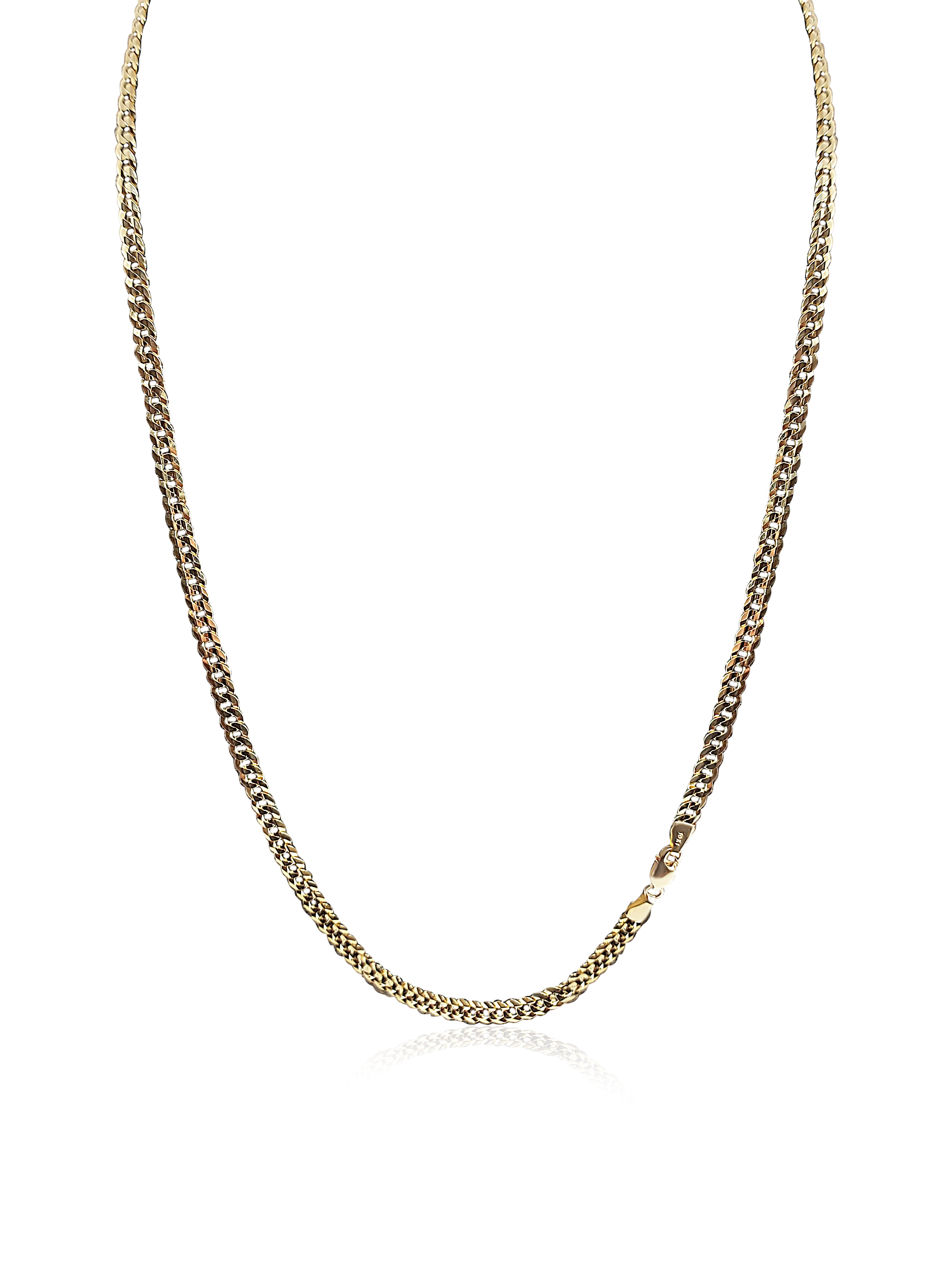 Gold curb link Chain Necklace for men and women