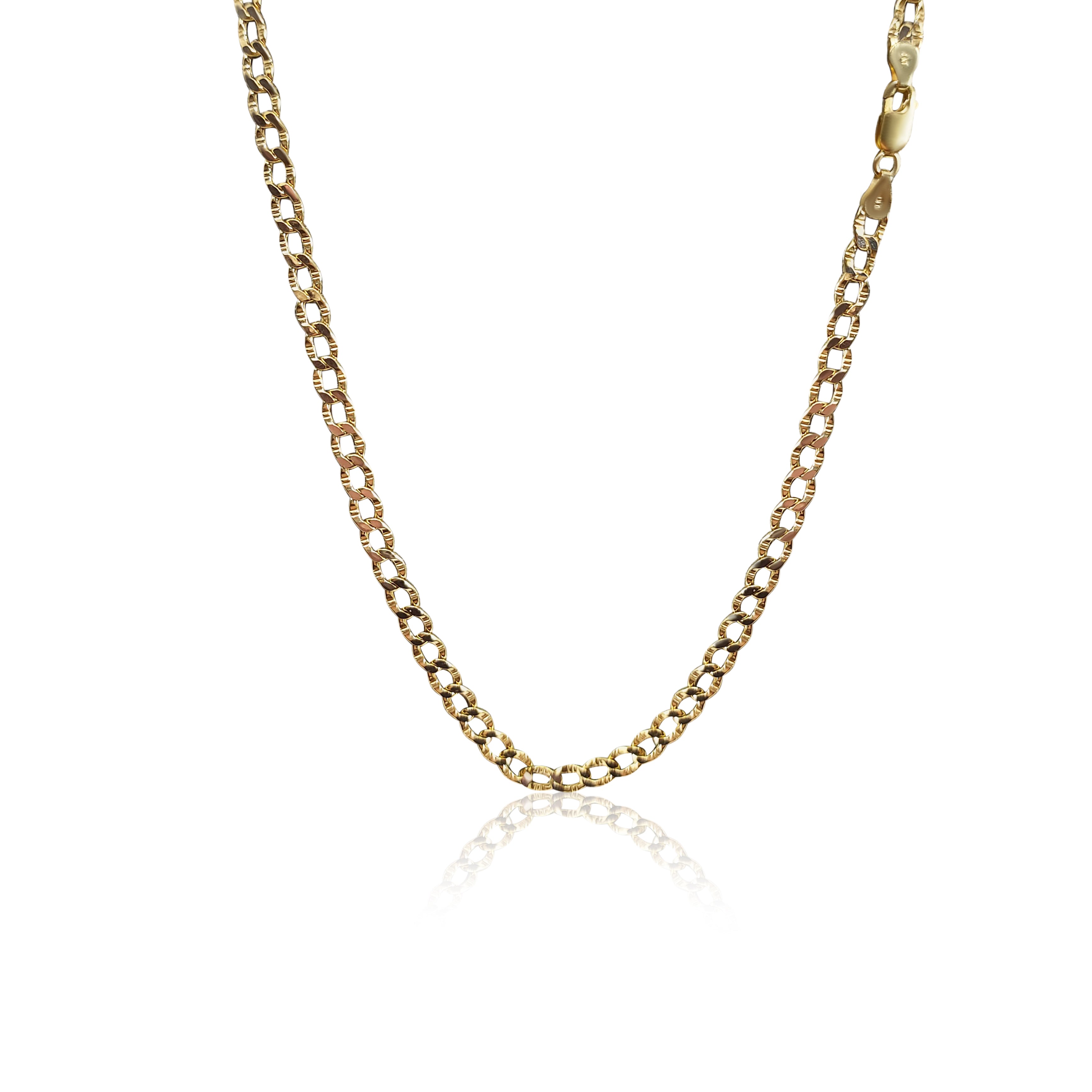Gold Curb Chain Necklace for men and women