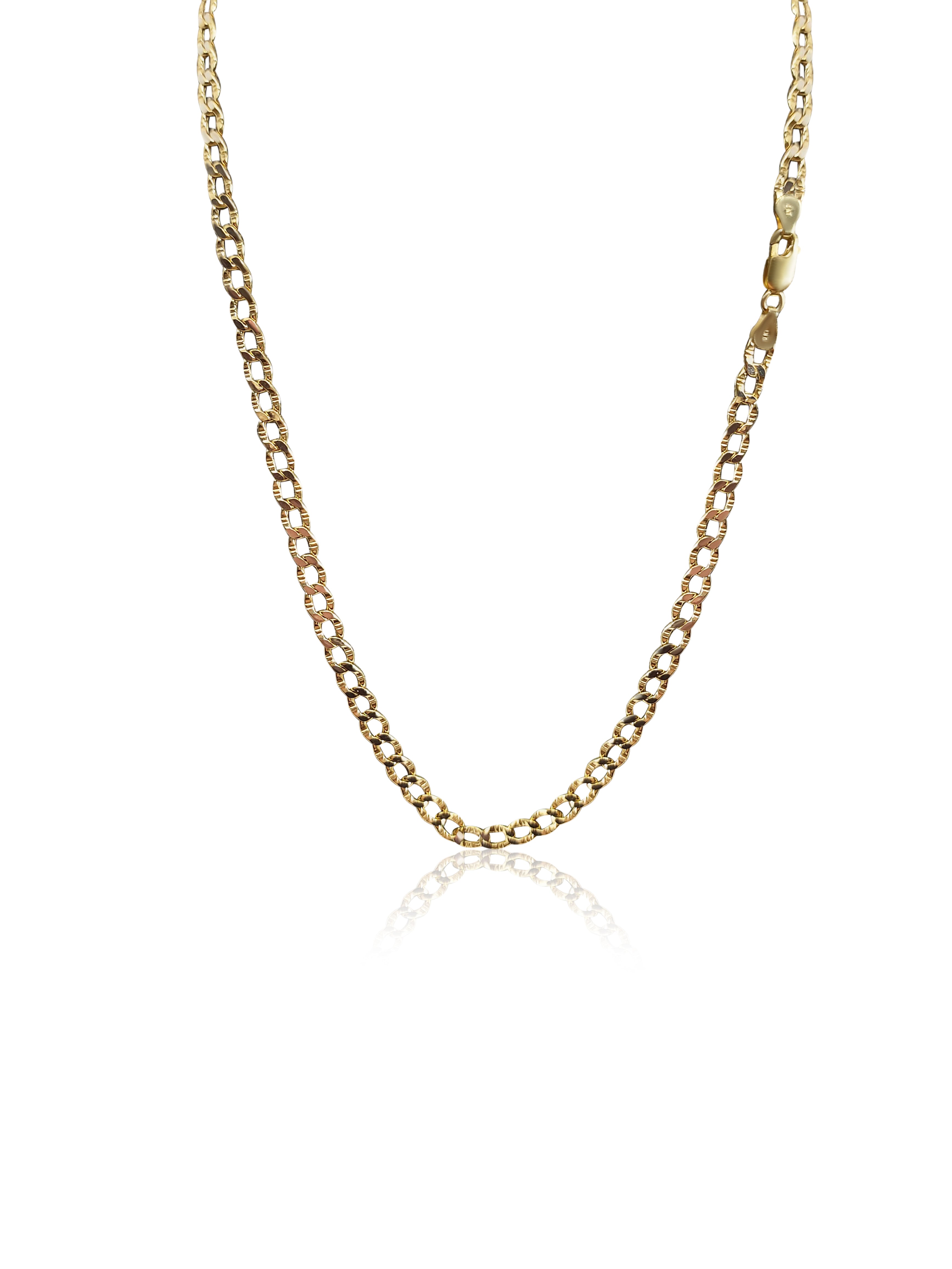 Gold Curb Chain Necklace for men and women