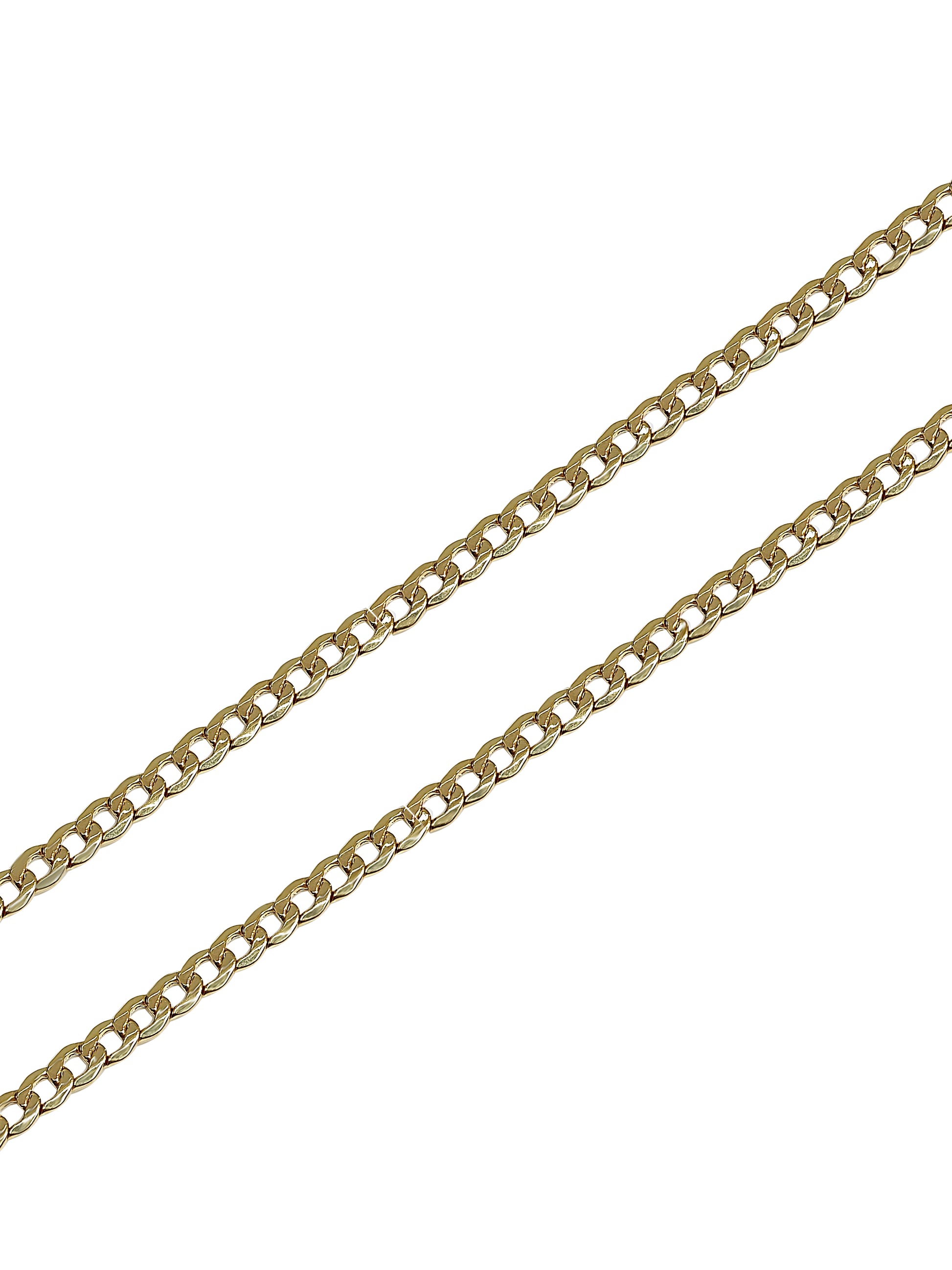 Gold Curb Link Chain Necklace
