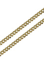 Close-up of the tight golden chain links