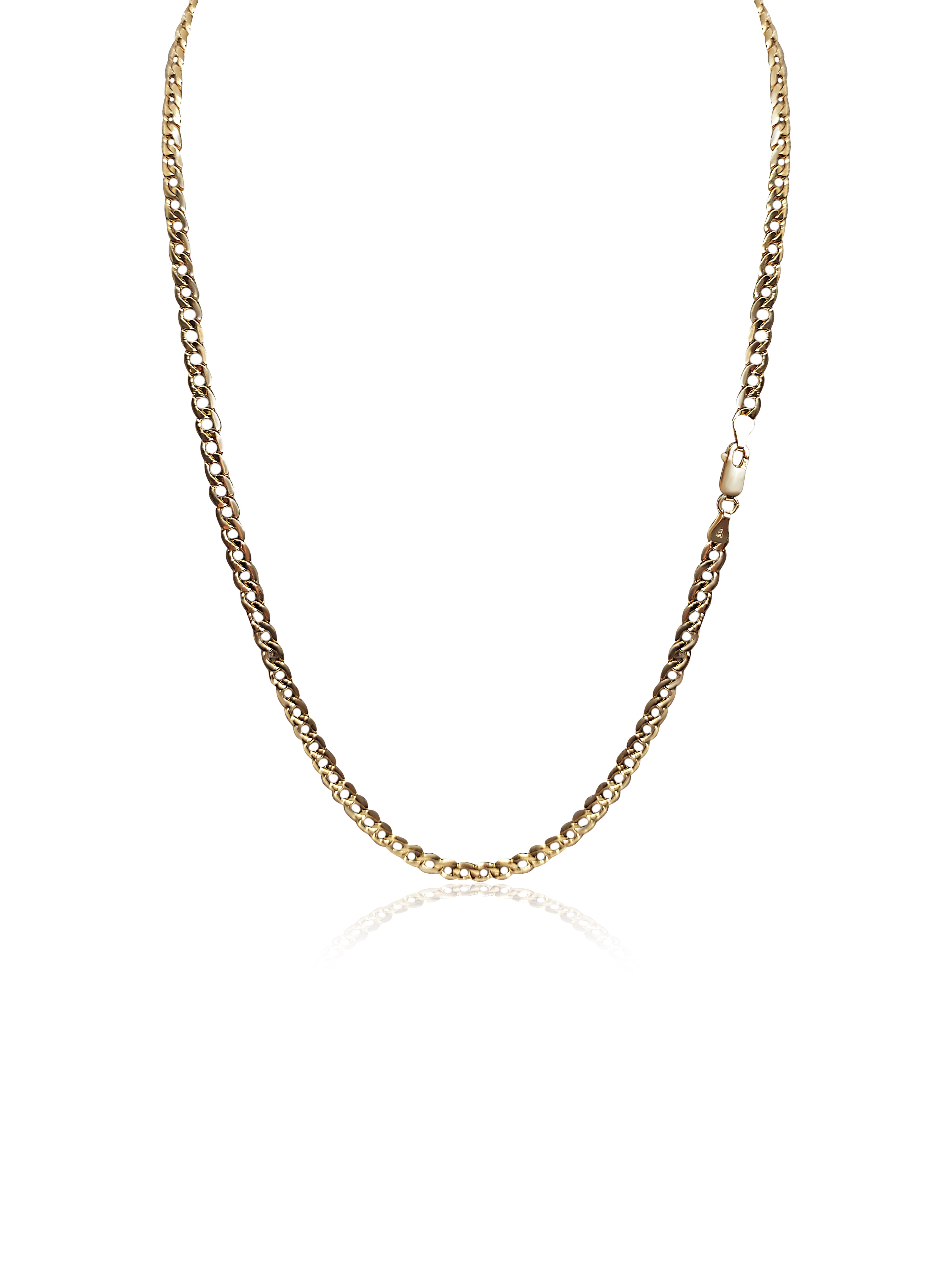 10K Gold Chain Curb link chain 4mm