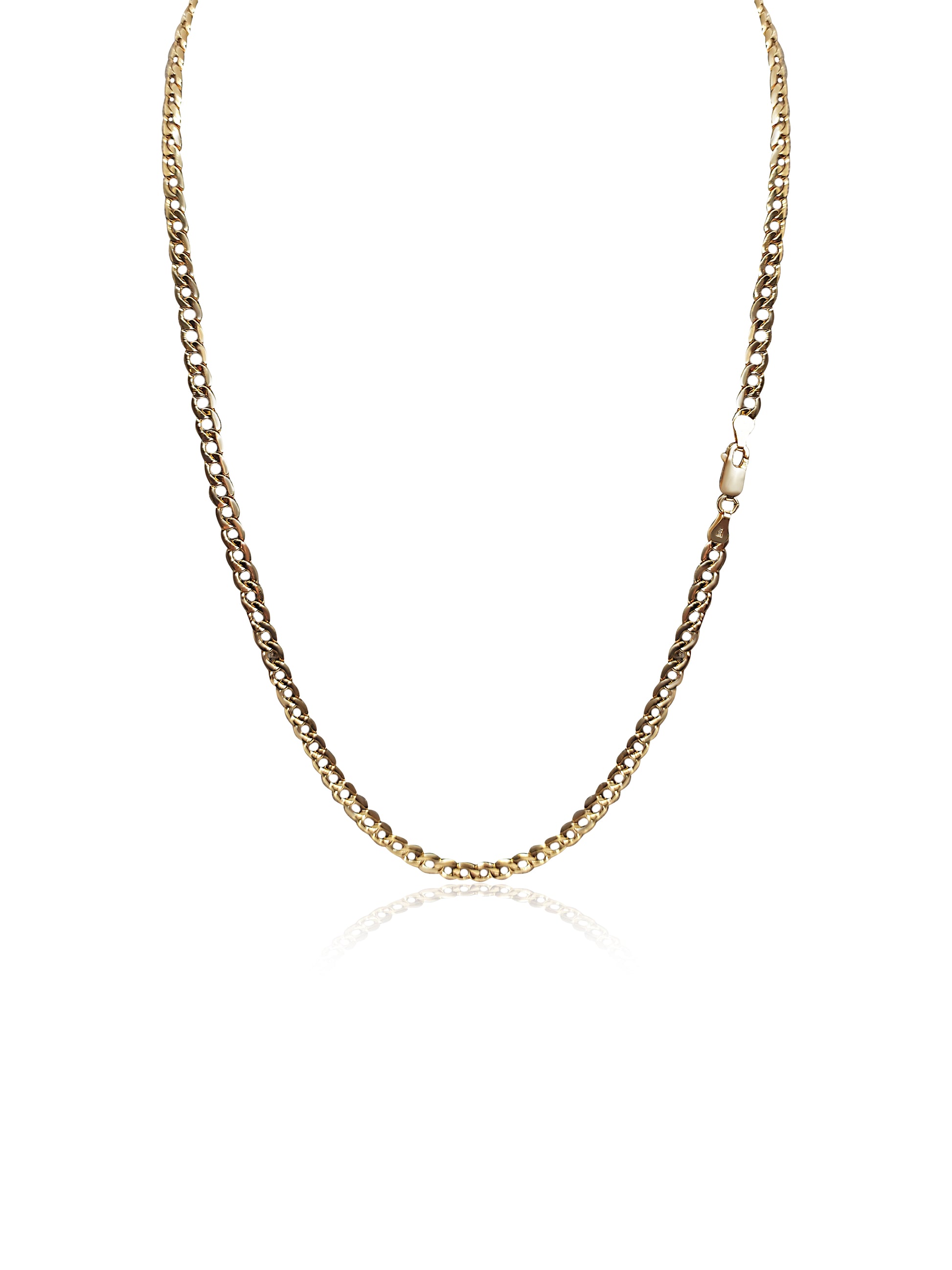 Gold Curb link Chain Necklace for men and women