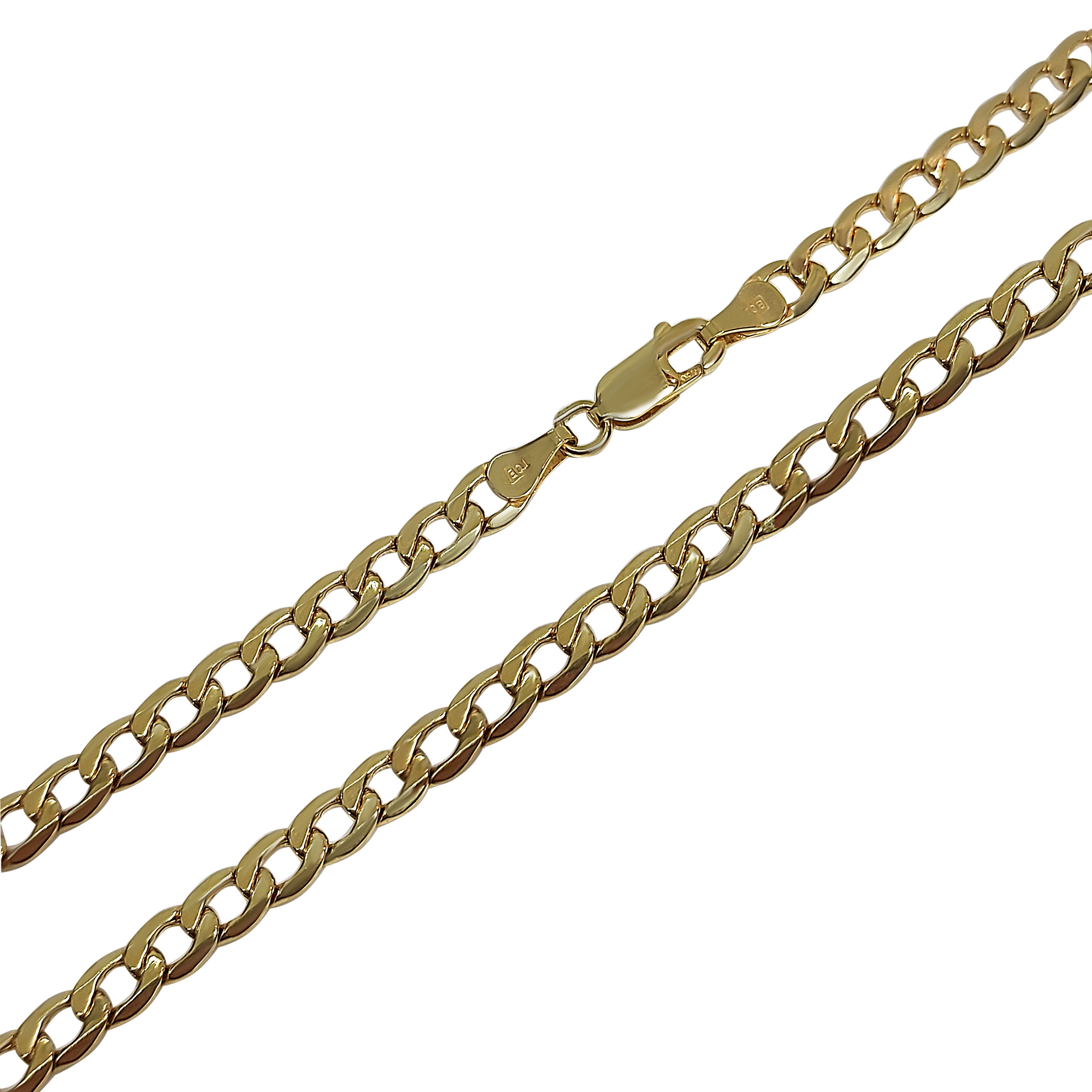 10K Gold Chain Curb link chain 4mm