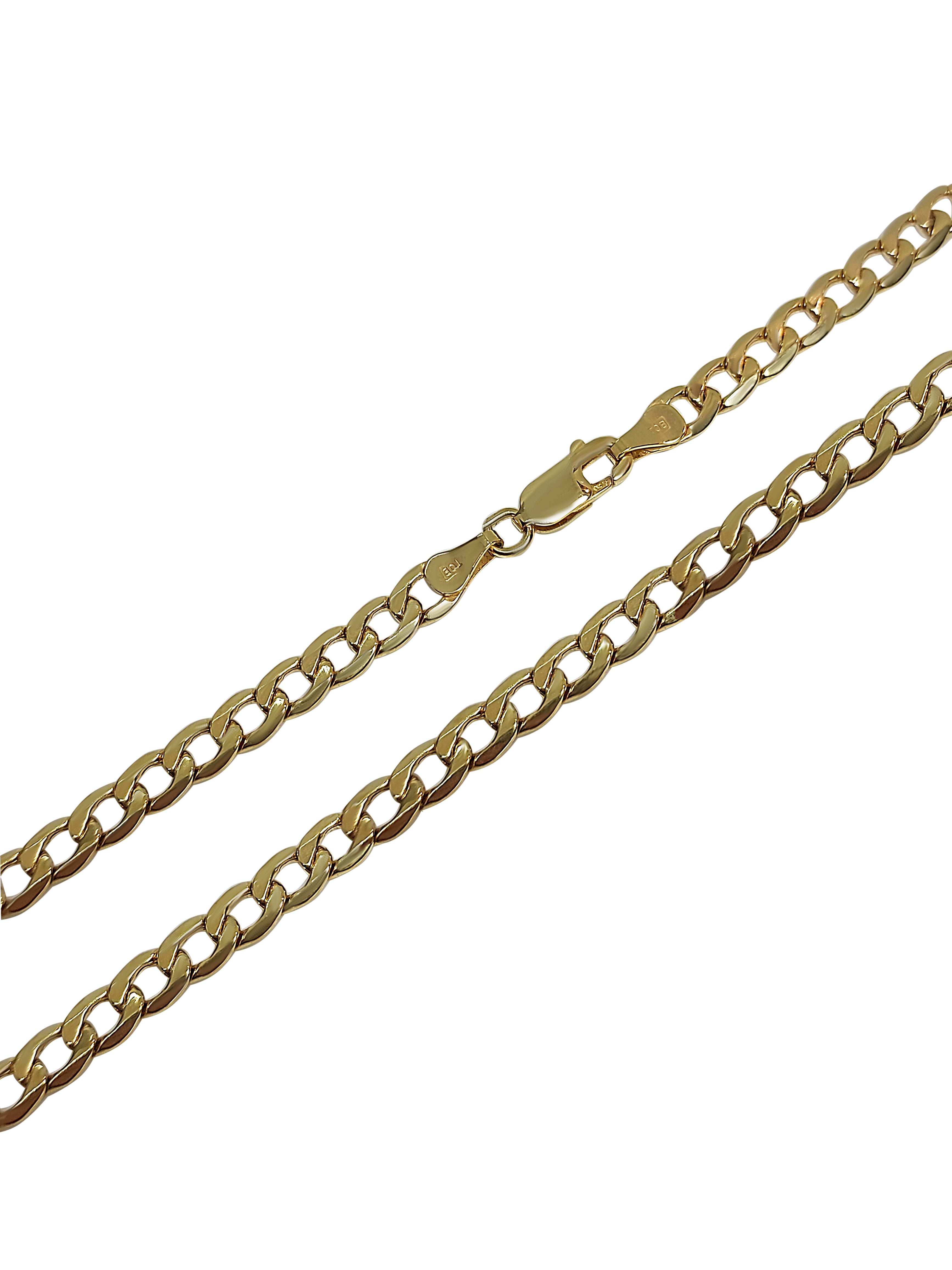 10K Gold Chain Curb link chain 4mm