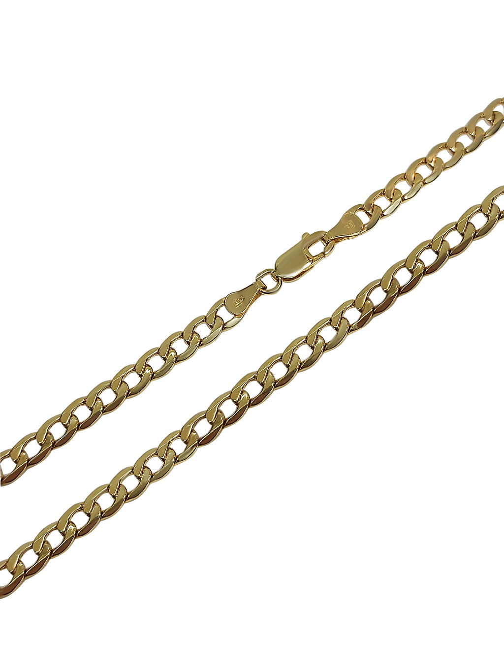 Gold Curb link Chain Necklace for men and women