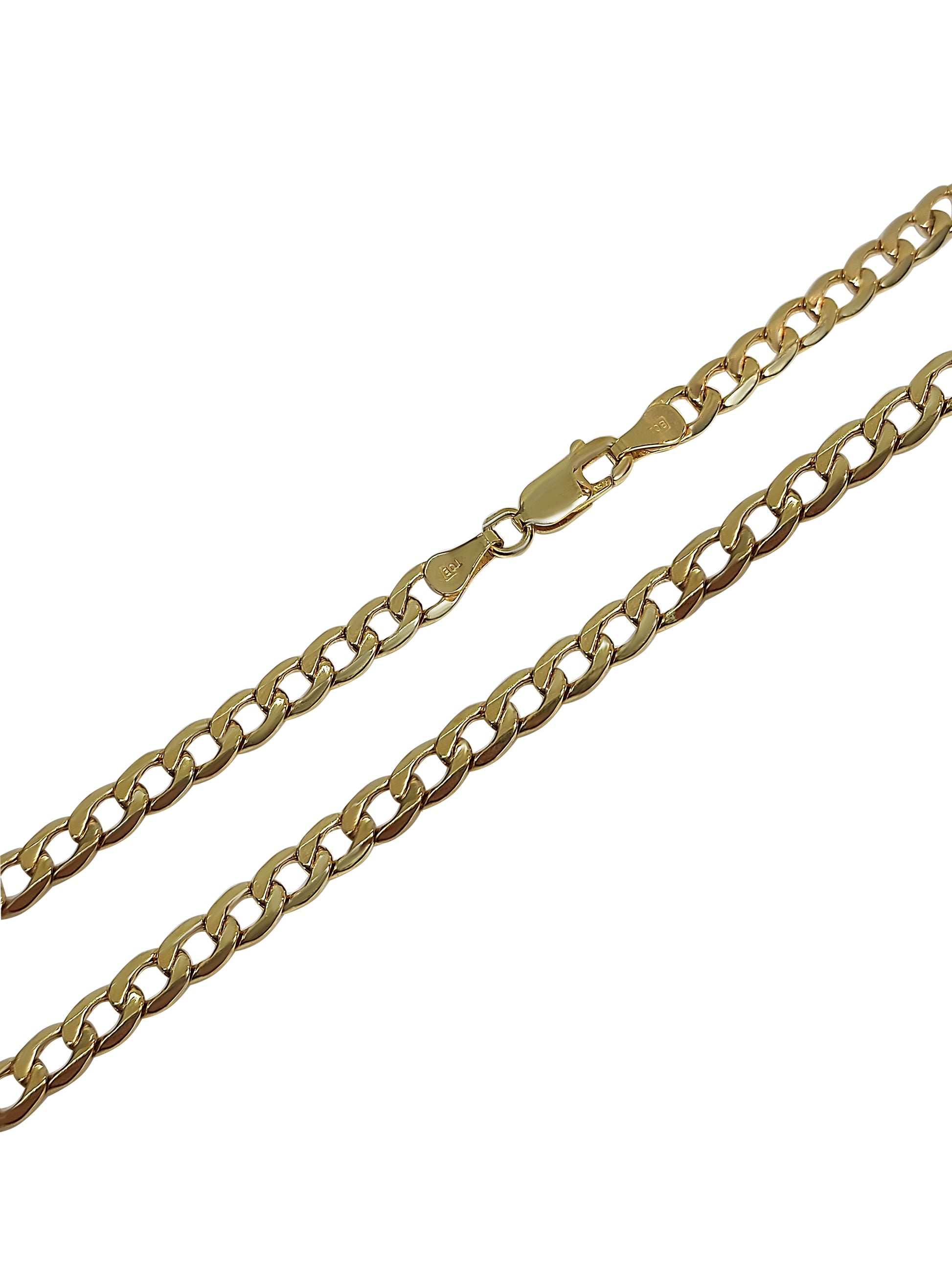 Gold Curb link Chain Necklace for men and women