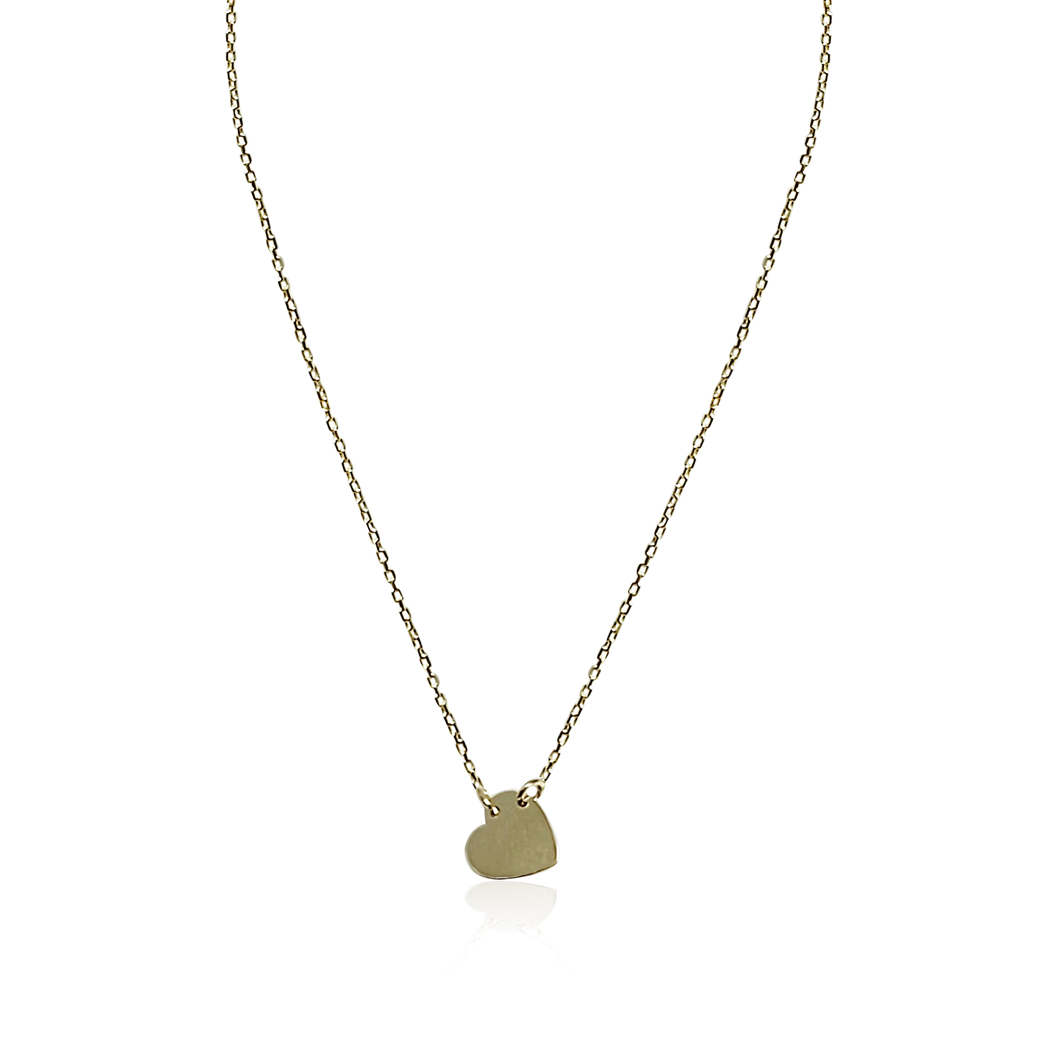 Gold necklace for women with heart