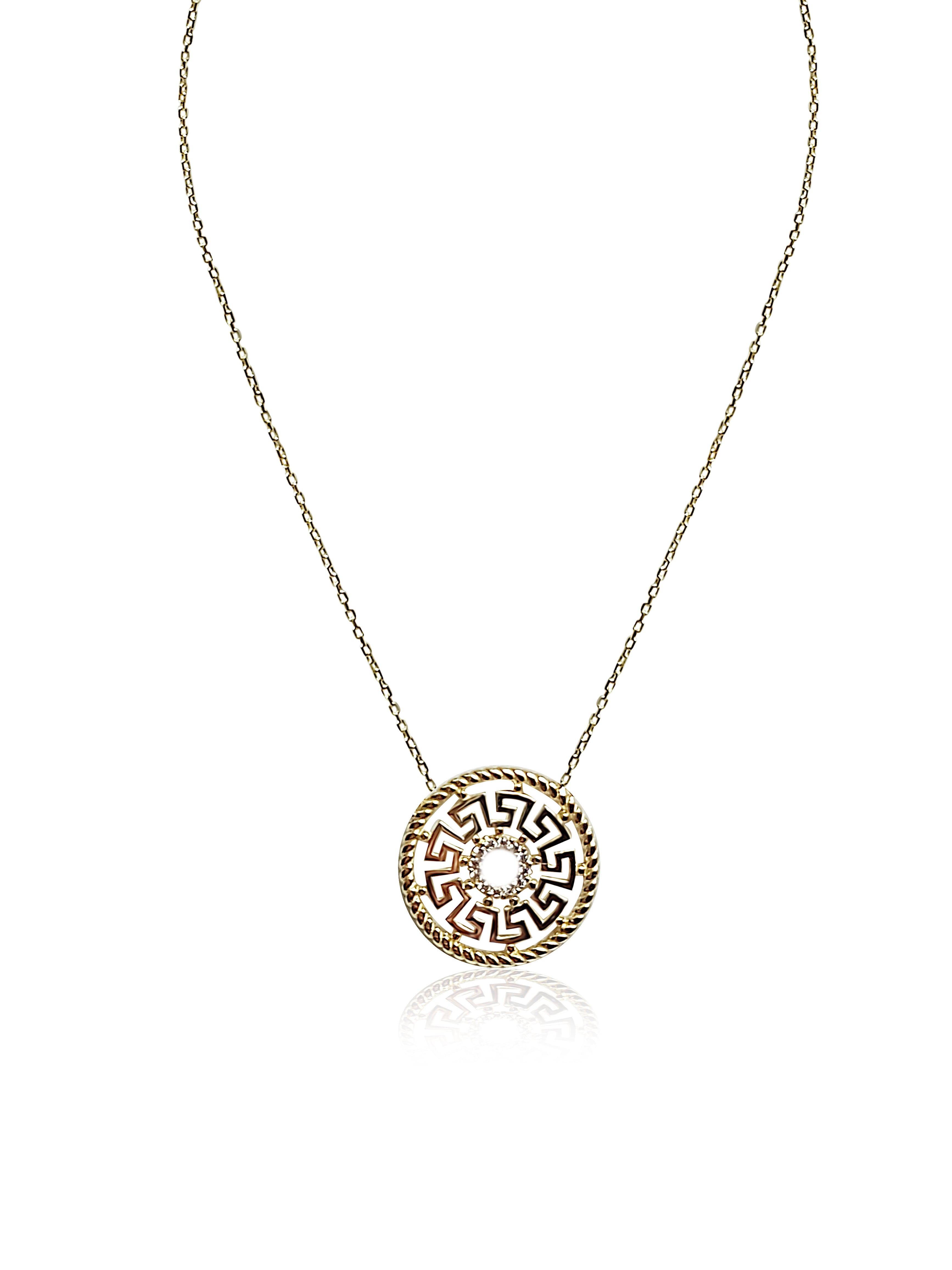 10k Gold necklace for women with Greek design