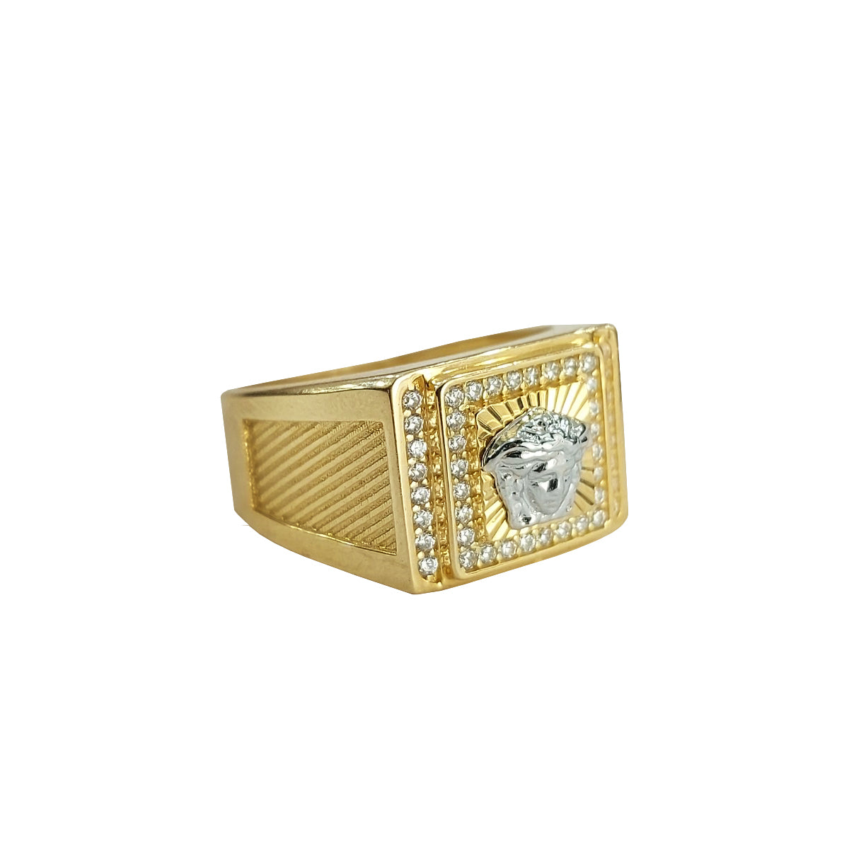 Bague chevalière en or pour homme avec plateau carré