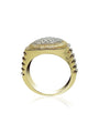 standing profile of 14k gold ring 