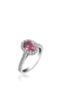 Titled tourmaline engagement ring