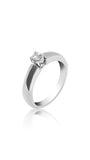 Bague de fiançailles en or blanc avec diamant
