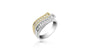 Fancy Gold Ring 2 tone with diamonds