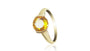 Bague de naissance en or avec citrine