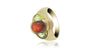 Gold Birthstone Ring with Ruby and Peridot stone