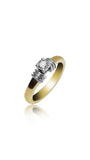 Bague de fiançailles 2 tons avec diamant