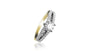 Bague de fiançailles solitaire bicolore