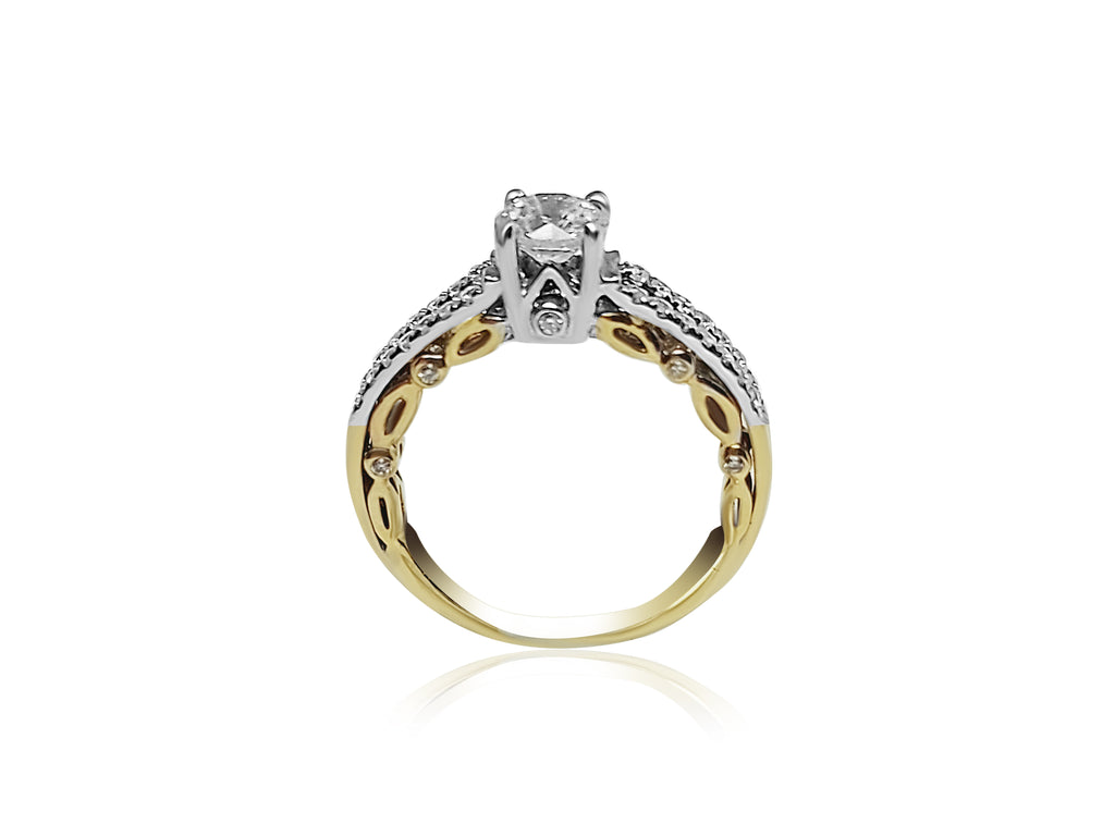 Solitaire Engagement Ring 2 tone