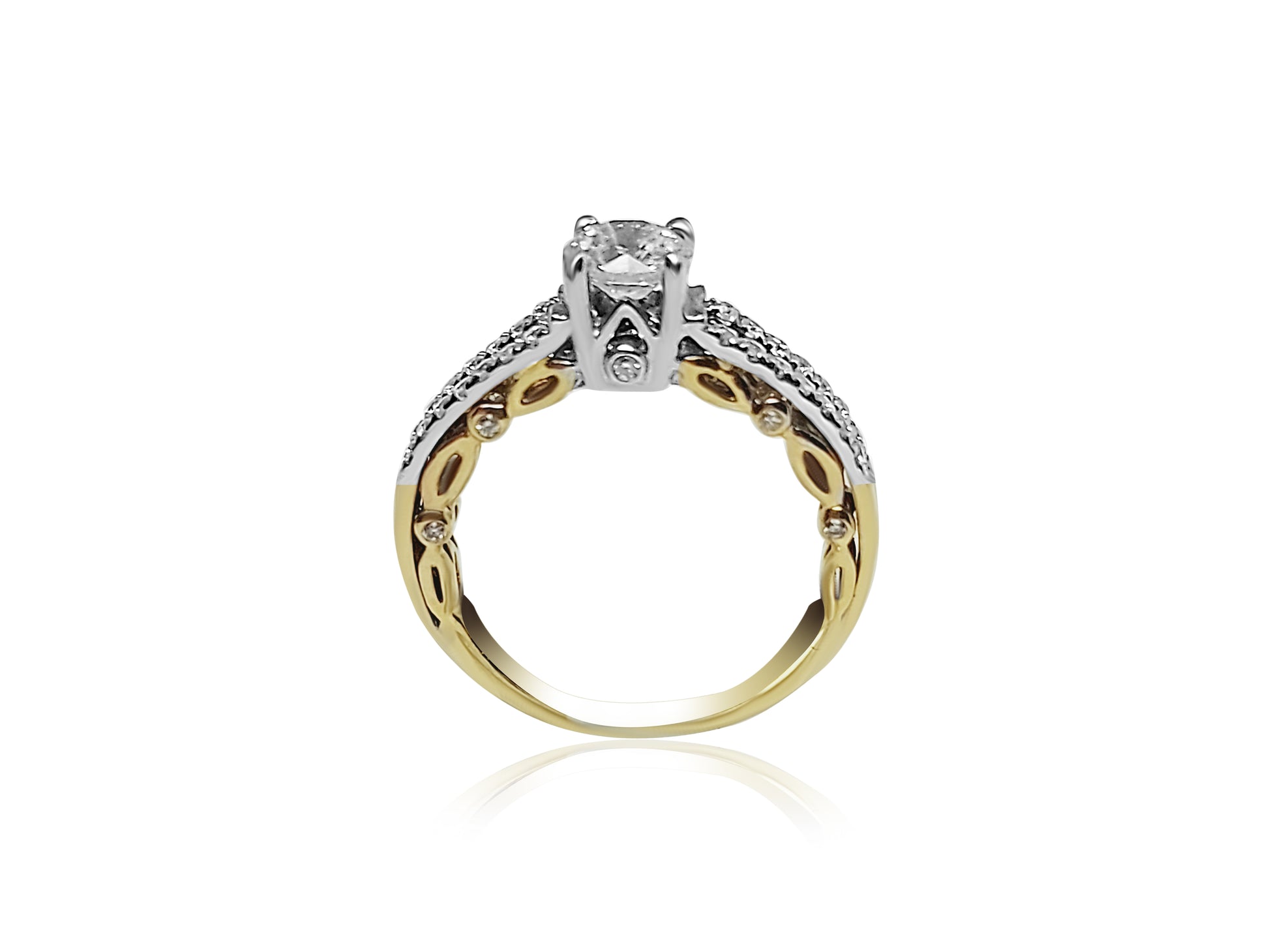 Solitaire Engagement Ring 2 tone
