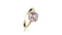 Gold Engagement Ring with Amethyst stone