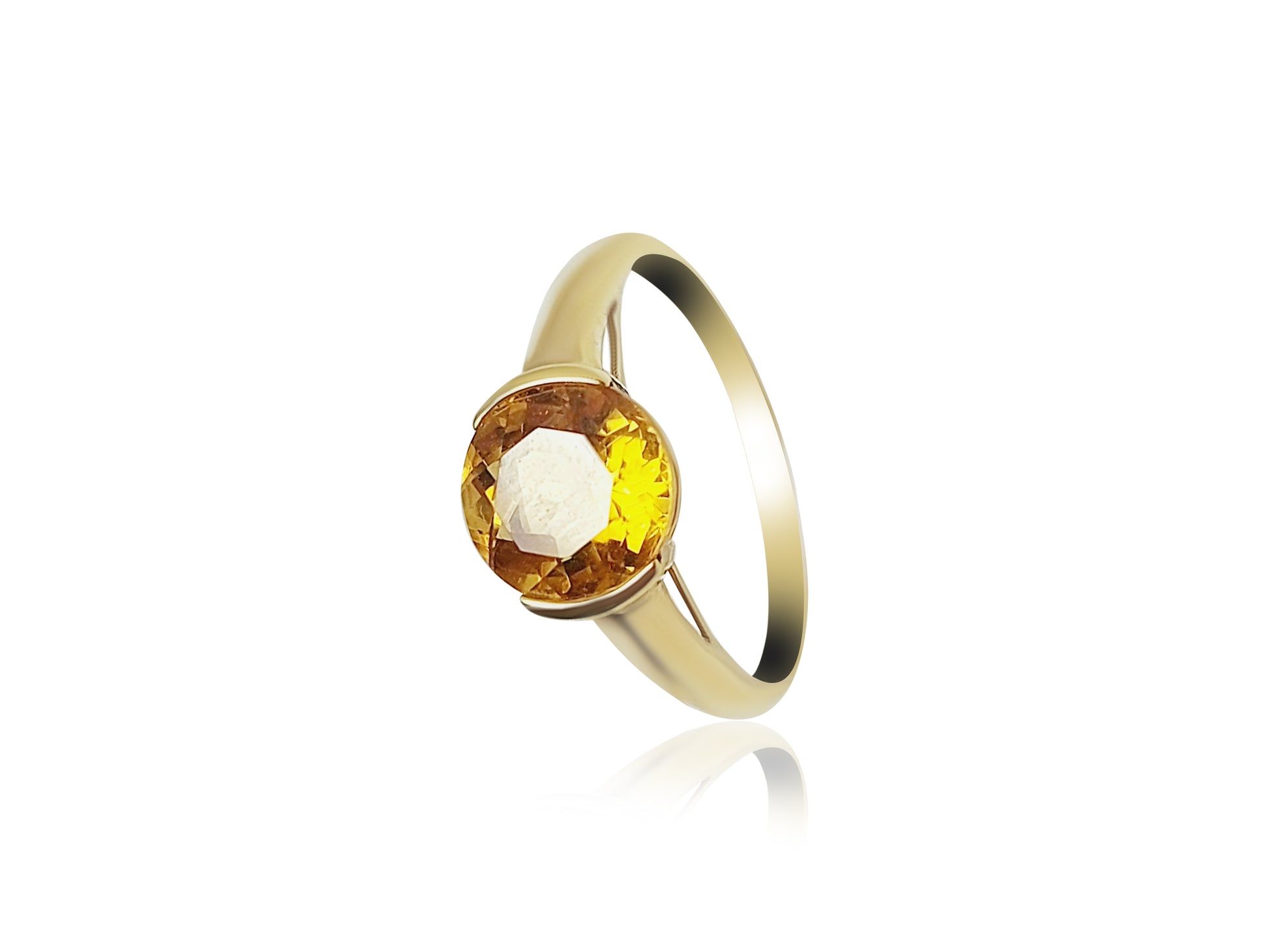 Gold Ring with Citrine stone