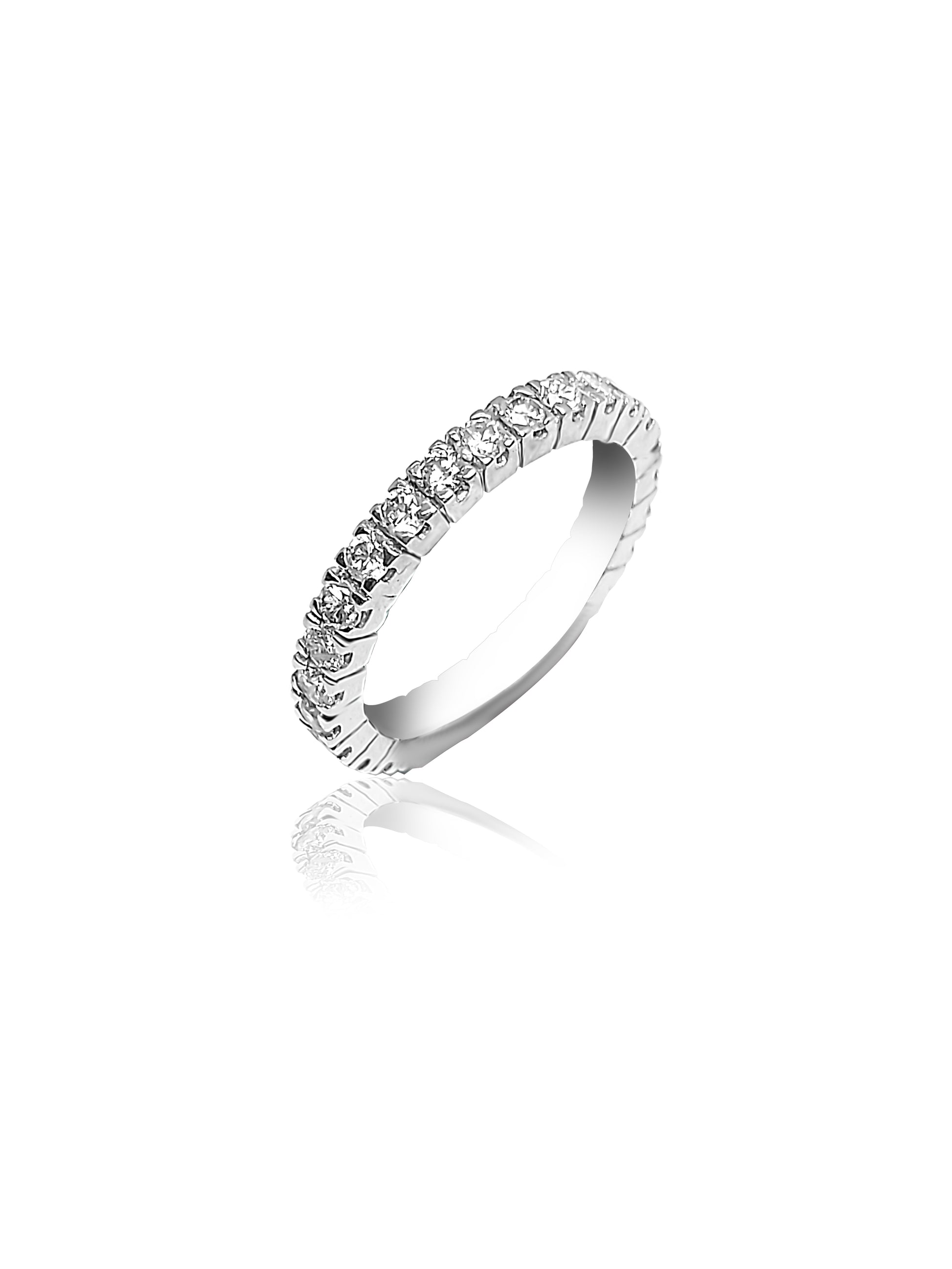Full Eternity Wedding Ring with 27 Round cut Brilliant Diamonds