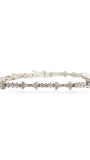 14k White Gold Bracelet, Cubic, 10.93 gram, 3mm width, 10.9 gram