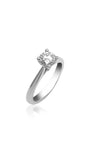 Bague de fiançailles en or blanc 14 carats, diamant 0,60 ct