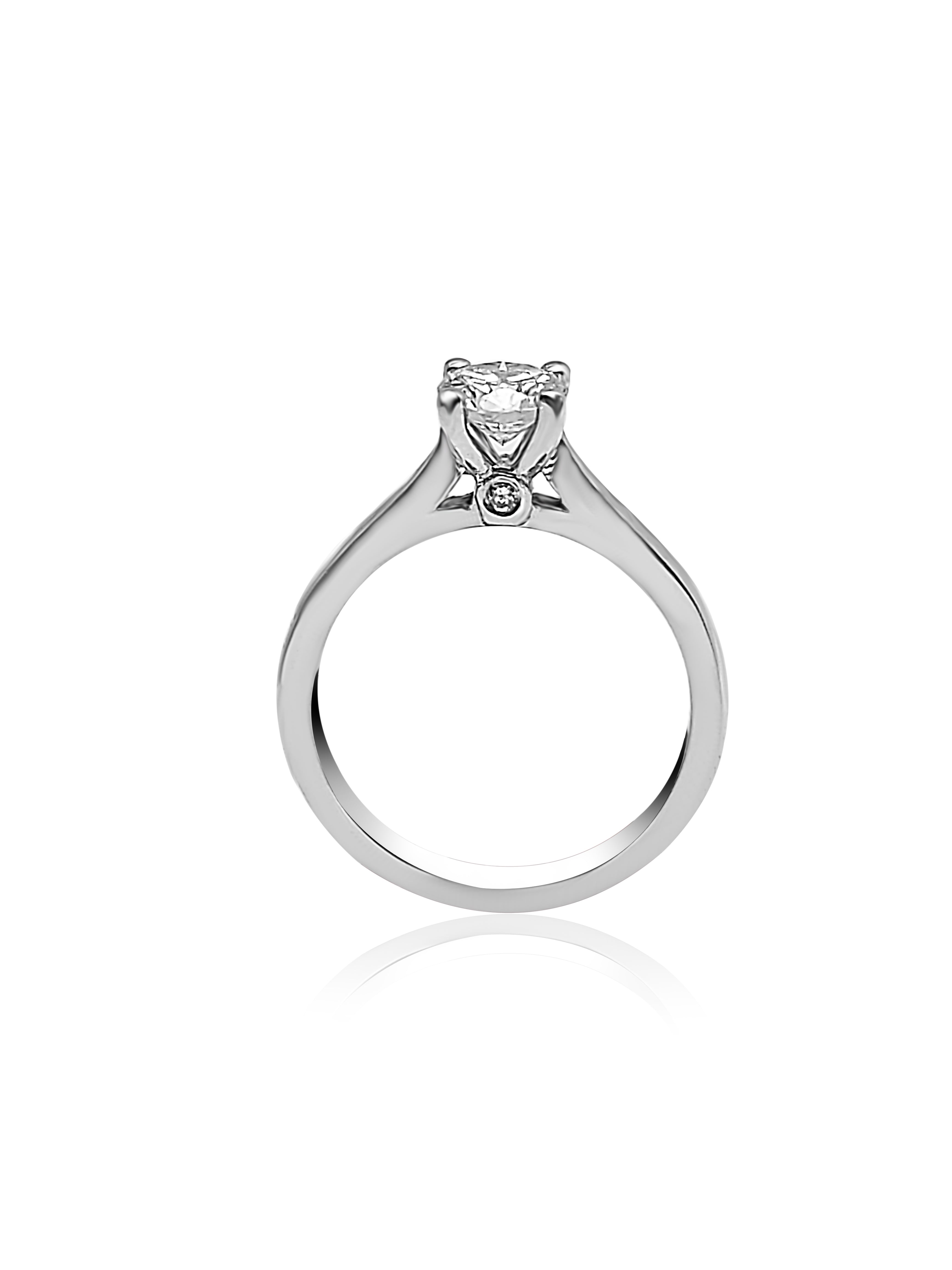 14k White Gold Engagement Ring, 0.60ct diamond