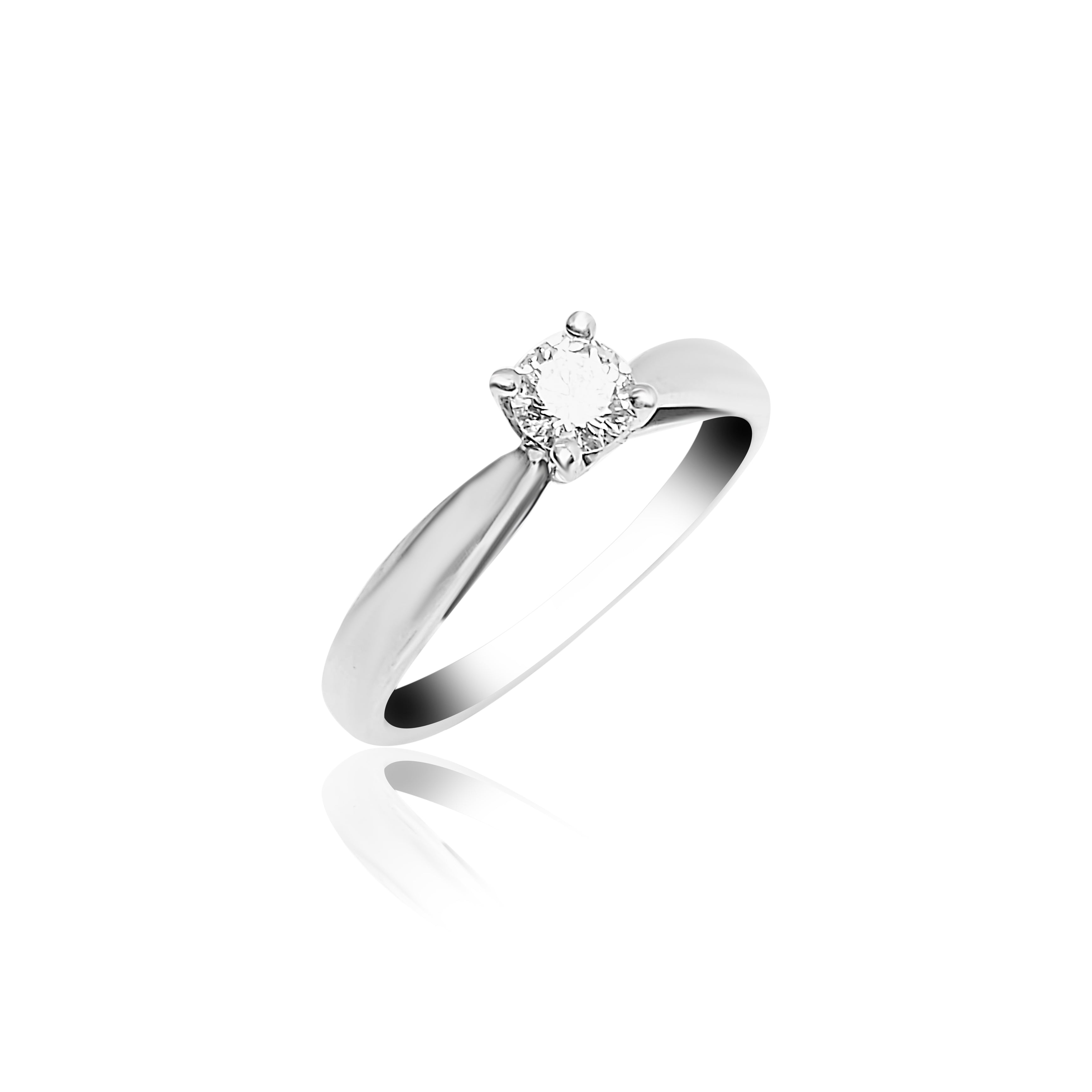 Bague de fiançailles solitaire avec diamant de 0,15 ct