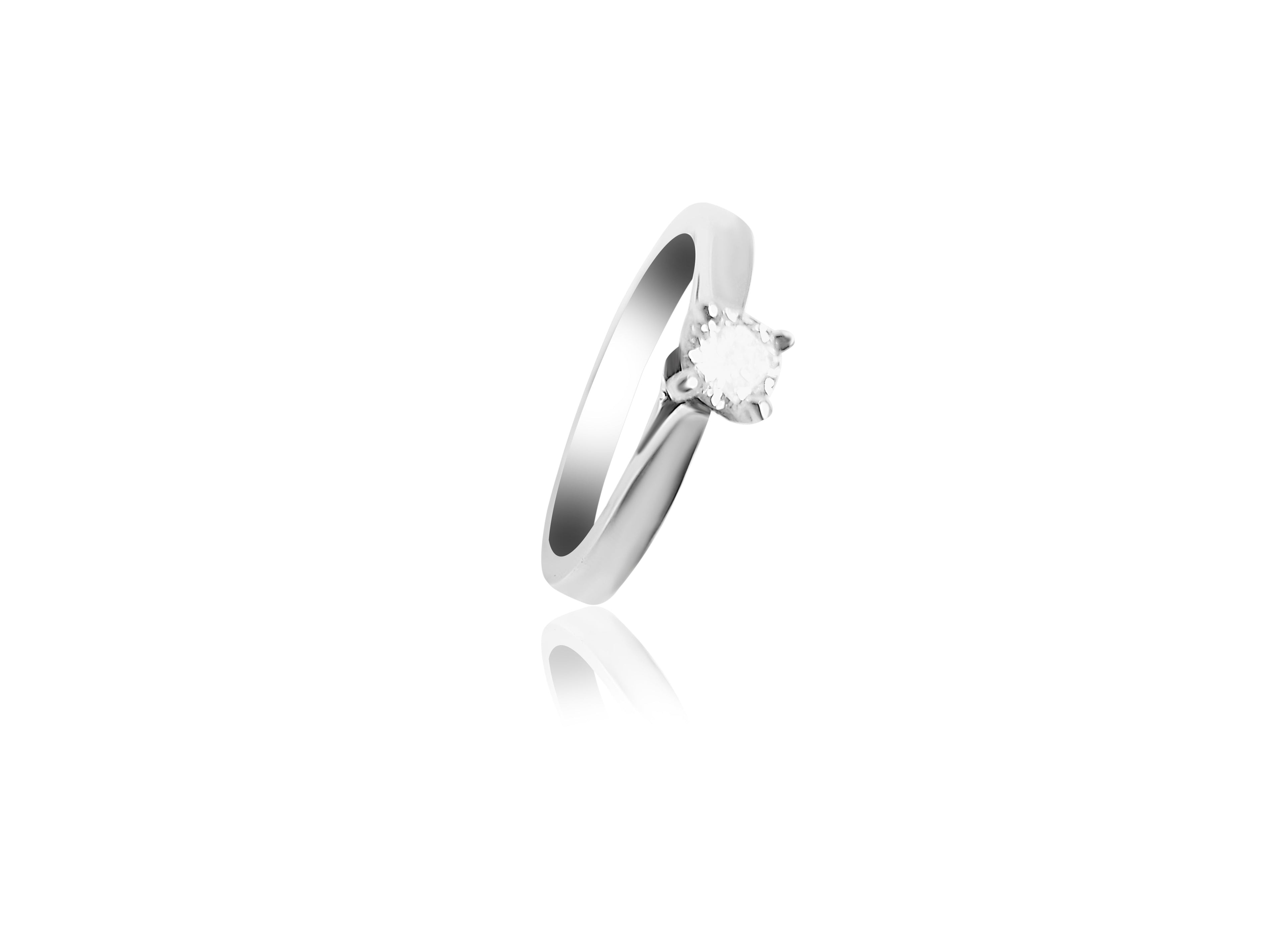 Bague de fiançailles solitaire avec diamant de 0,25 carat