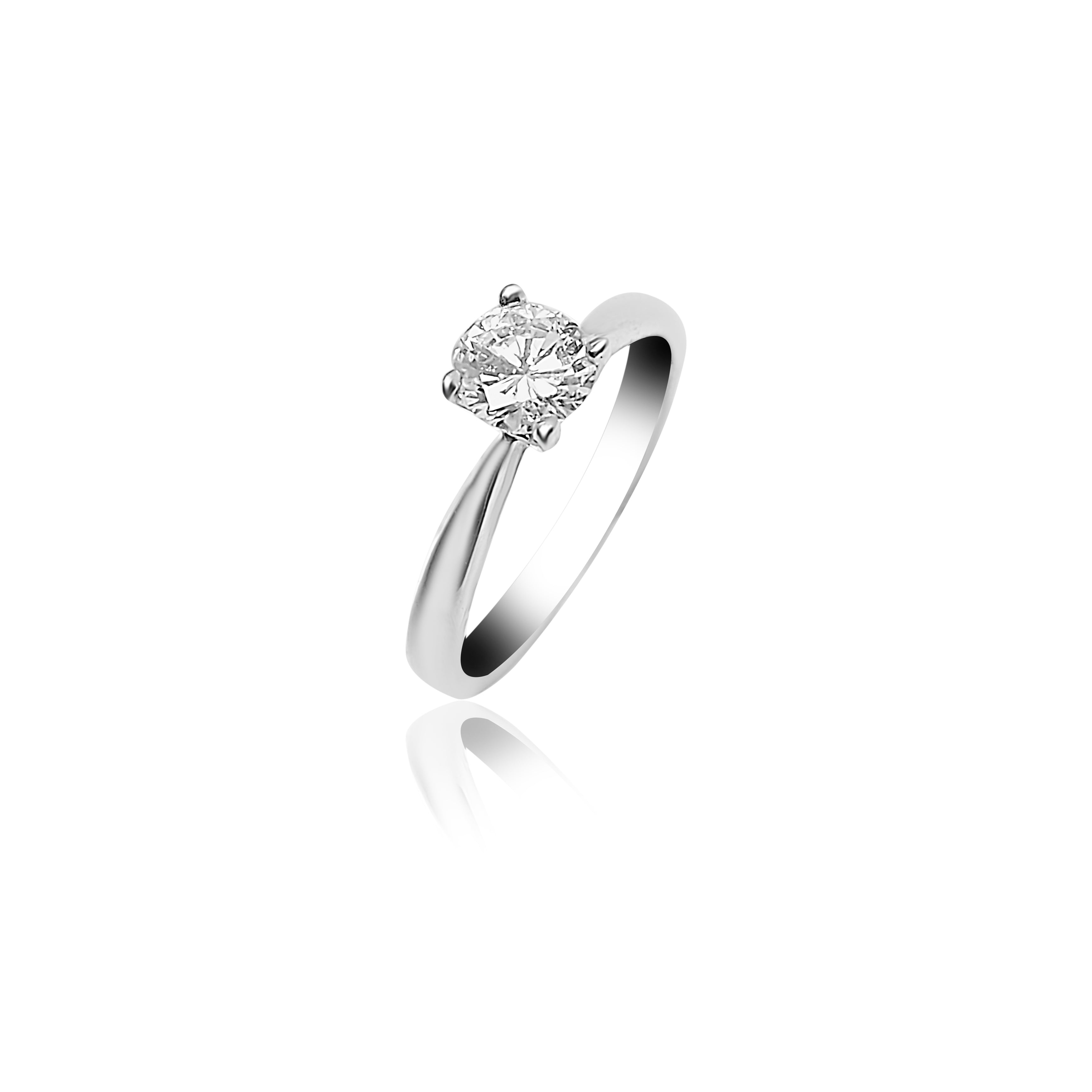 Bague de fiançailles solitaire avec diamant 0,25 ct