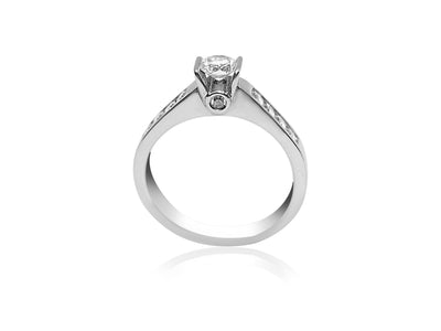 Pavé Engagement Ring with Diamonds
